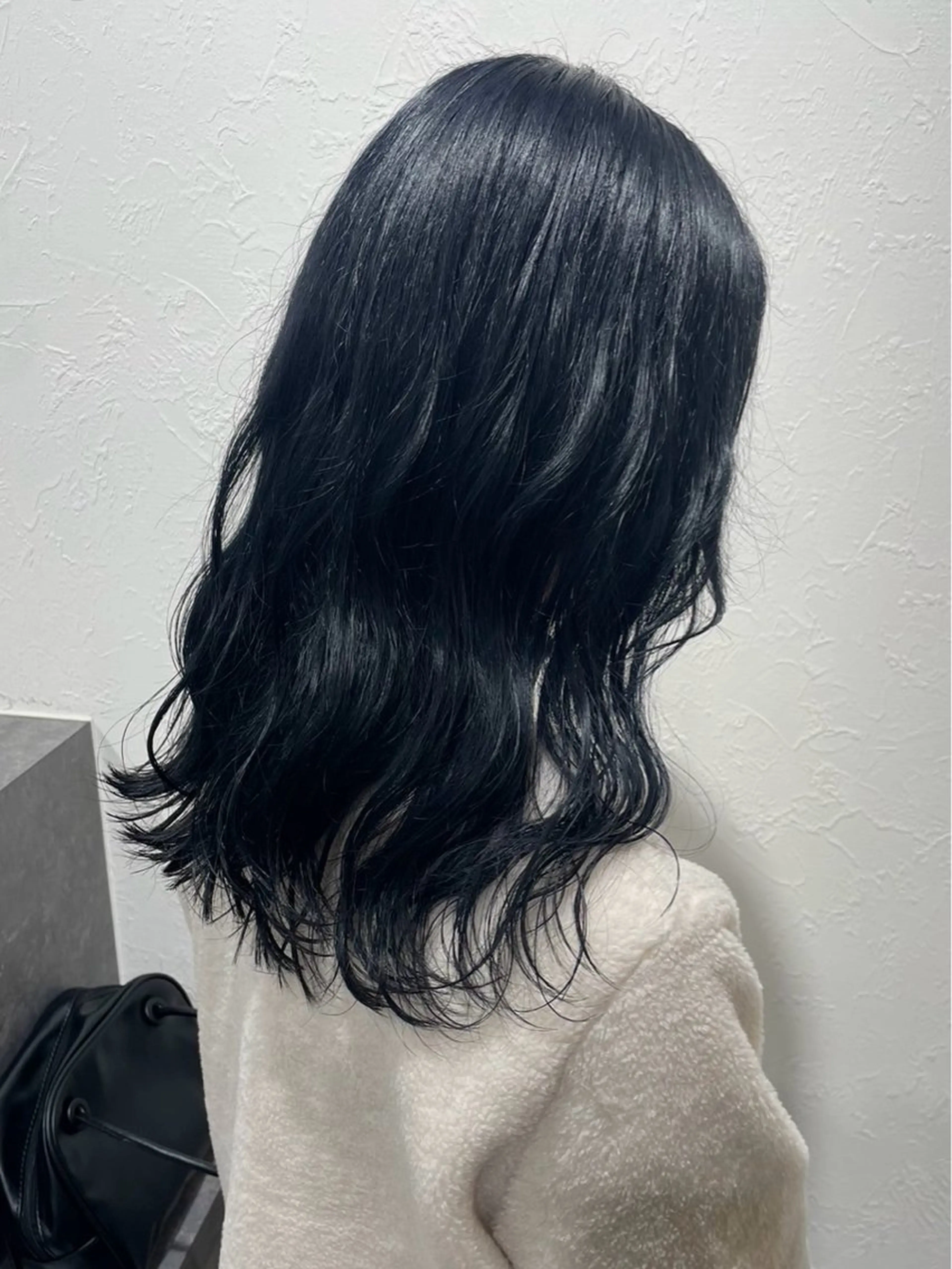 ロング カラー ネイビーカラー 韓国ヘア🇰🇷 HINAのヘアスタイル