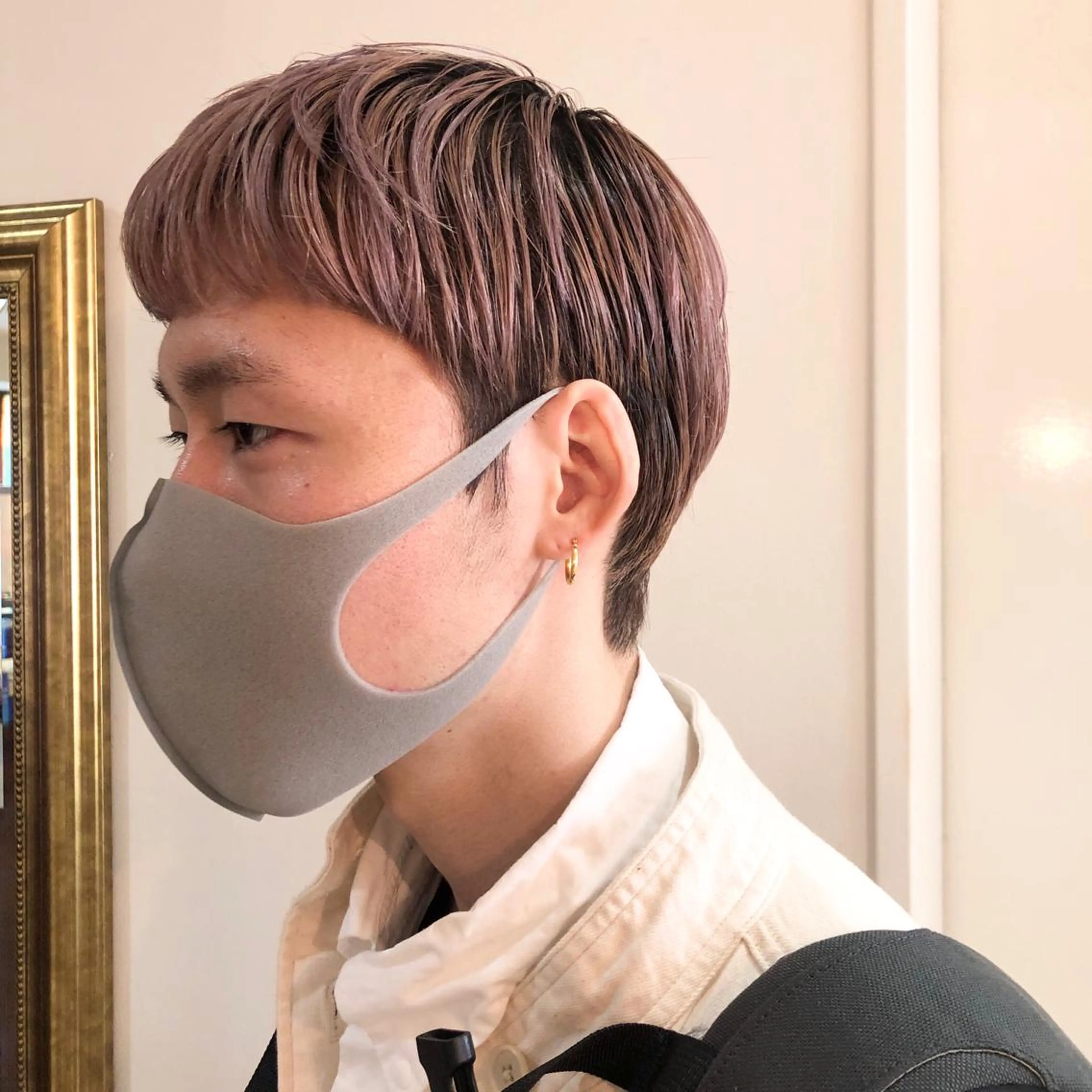 カラー メンズ ベージュカラー ピンクカラー ピンクベージュ ショート/パーマ/ カラー/FUKOのヘアスタイル