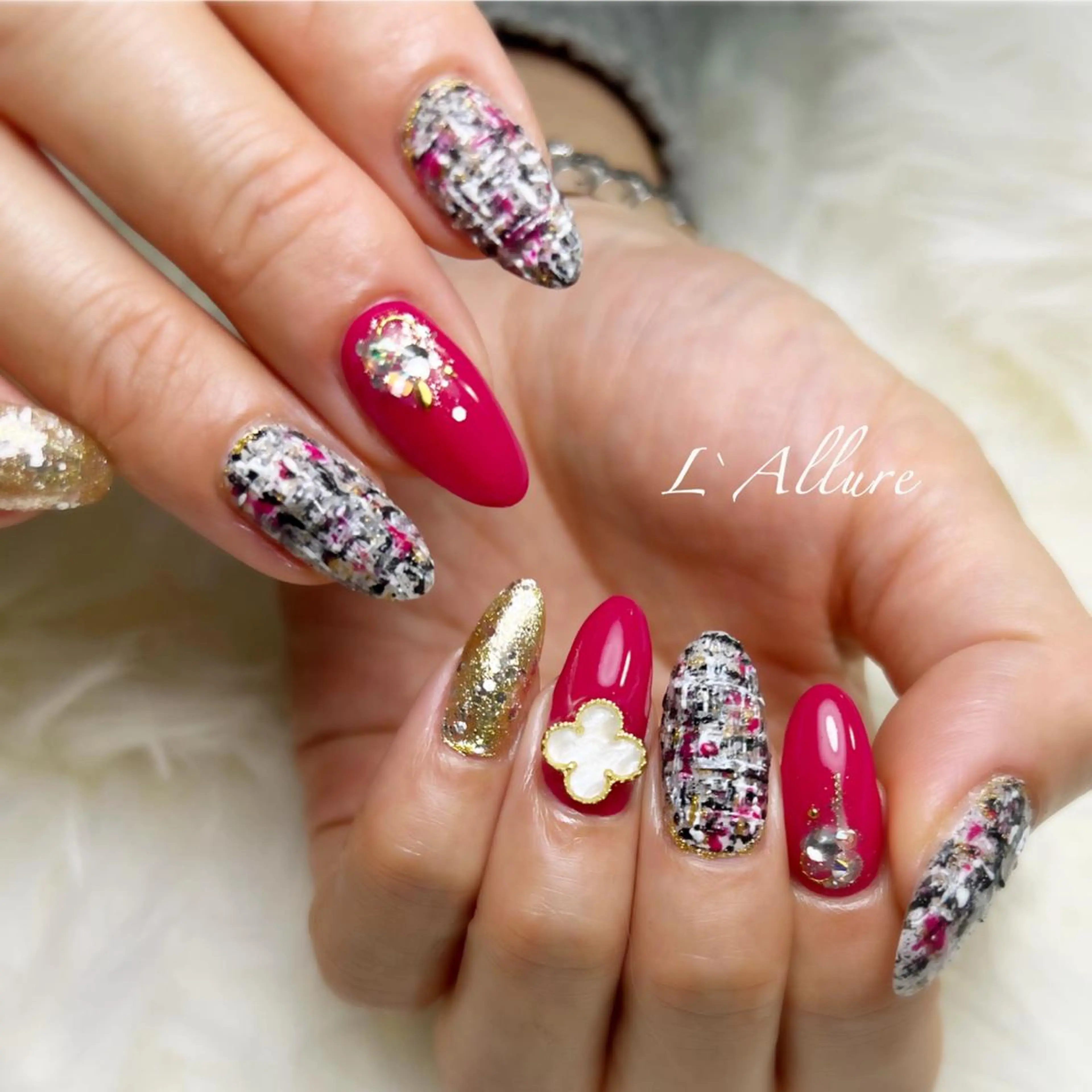 パーマ ハンドネイル Nail Salon L’Allureのネイルデザイン