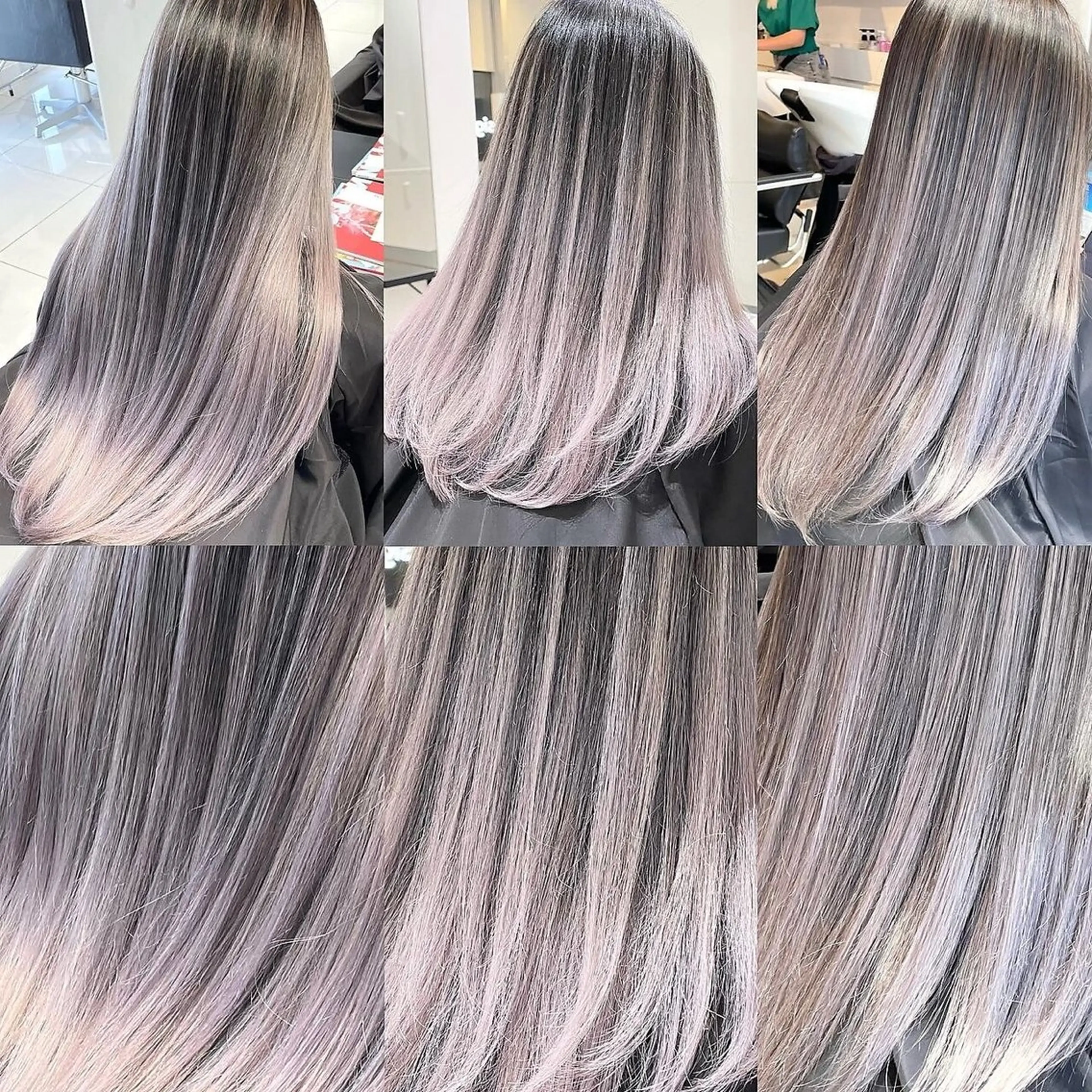 ロング カラー バレイヤージュ ブリーチ ケアブリーチ ダブルカラー ハイライトカラー Rikuto/原宿 /グラデーションのヘアスタイル