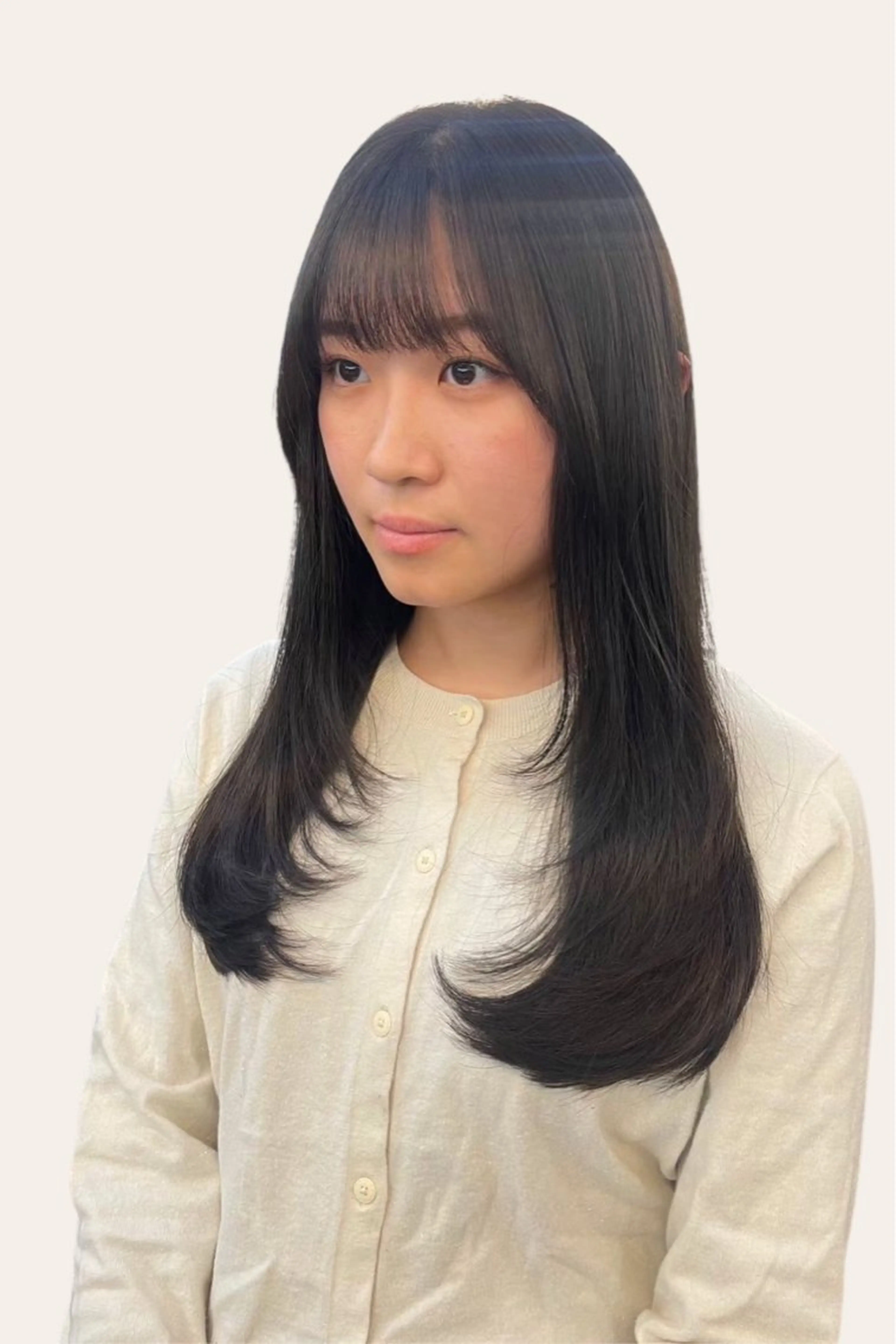 セミロング カット ヘアカラー トリートメント レイヤー/ボブ/ 透明感カラー/ニワのヘアスタイル