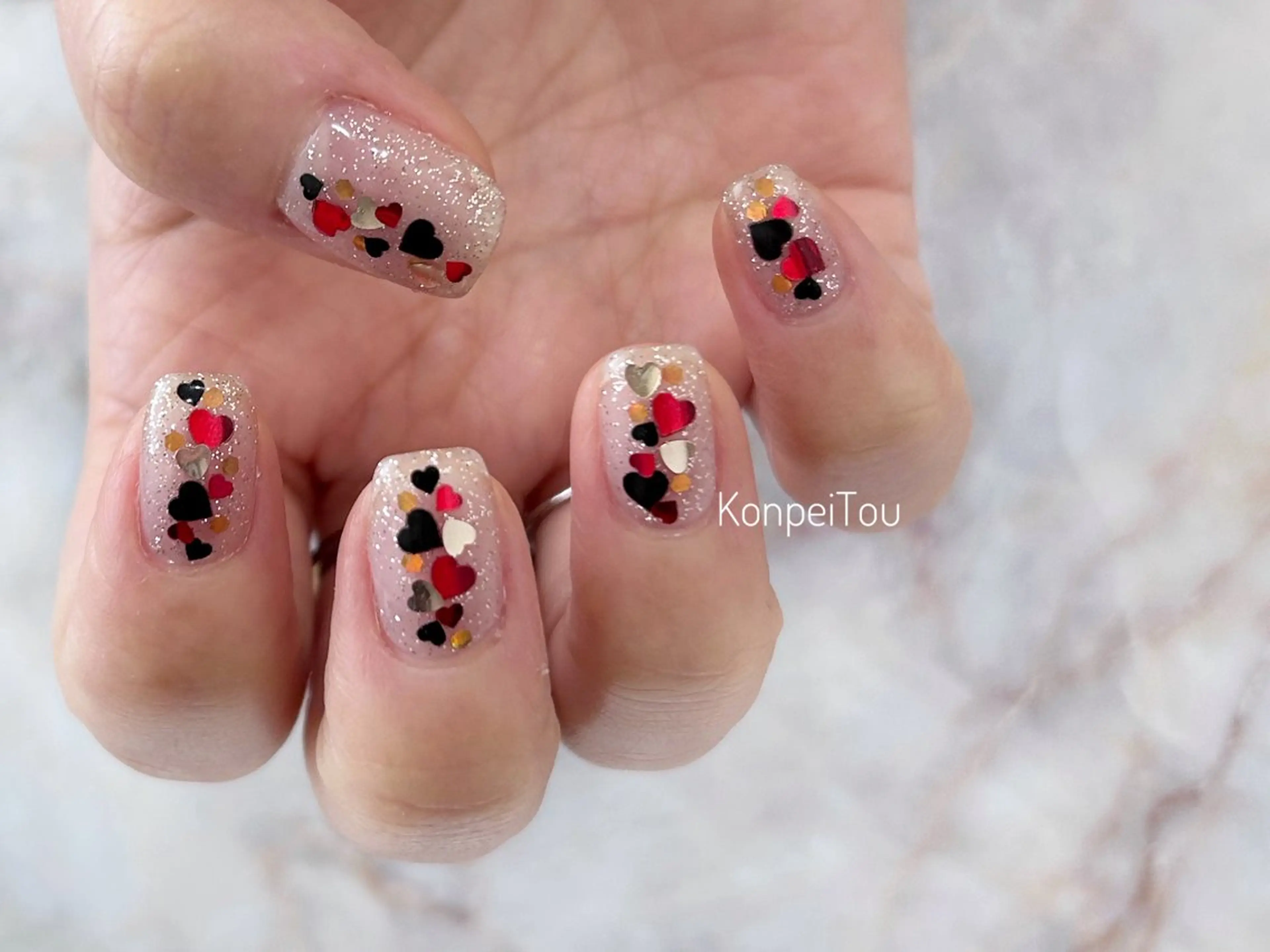 ネイル ハンドネイル おうちのネイルサロン konpeiTou〜こんぺいとう〜所属・おうちのネイルサロン KonpeiTouのネイルデザイン