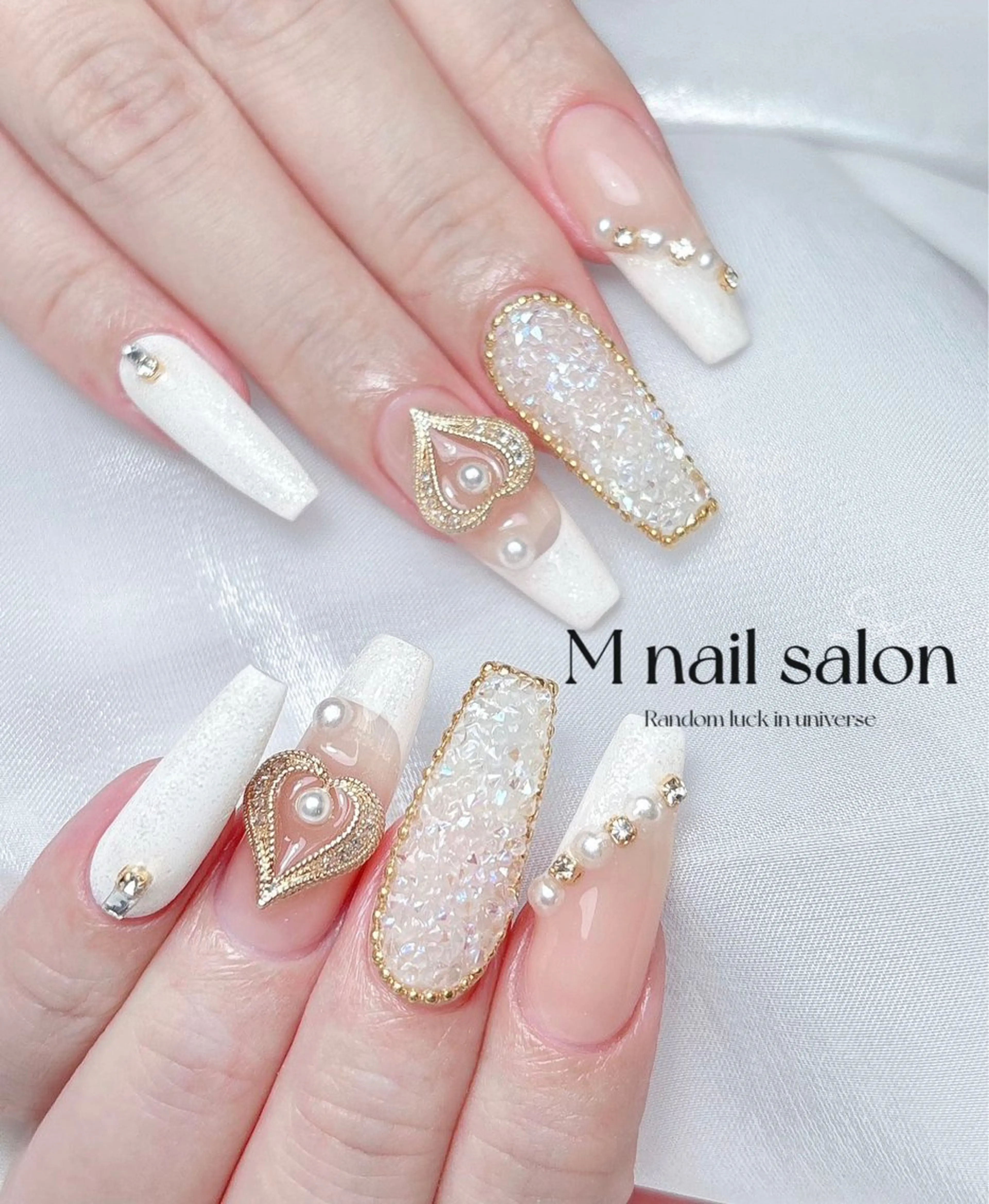 ネイル ハンドネイル M🌷nail 長さだし専門店のネイルデザイン