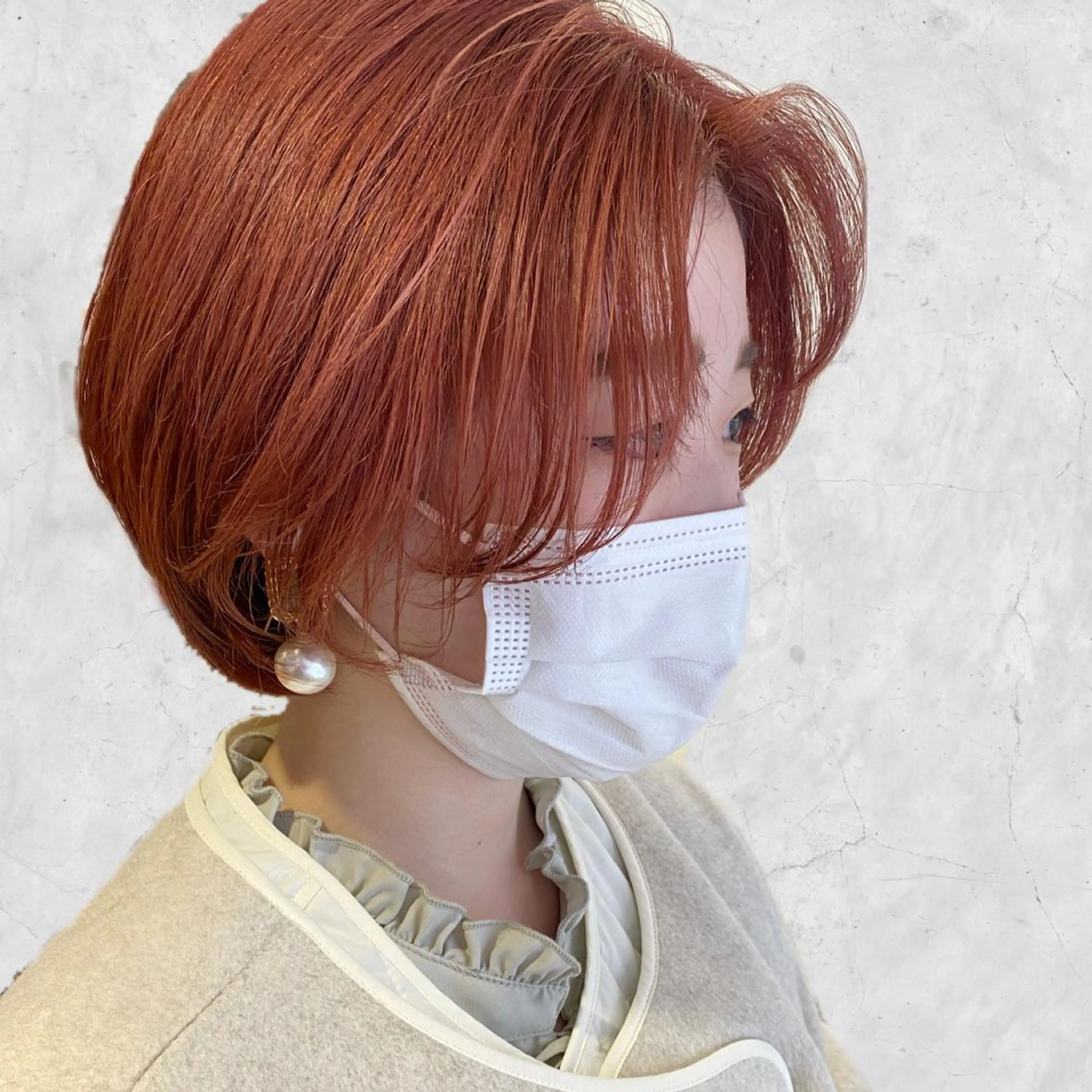 ショート カラー ヘアカラー トリートメント レイヤー/ベージュ カラー/ハシモトのヘアスタイル