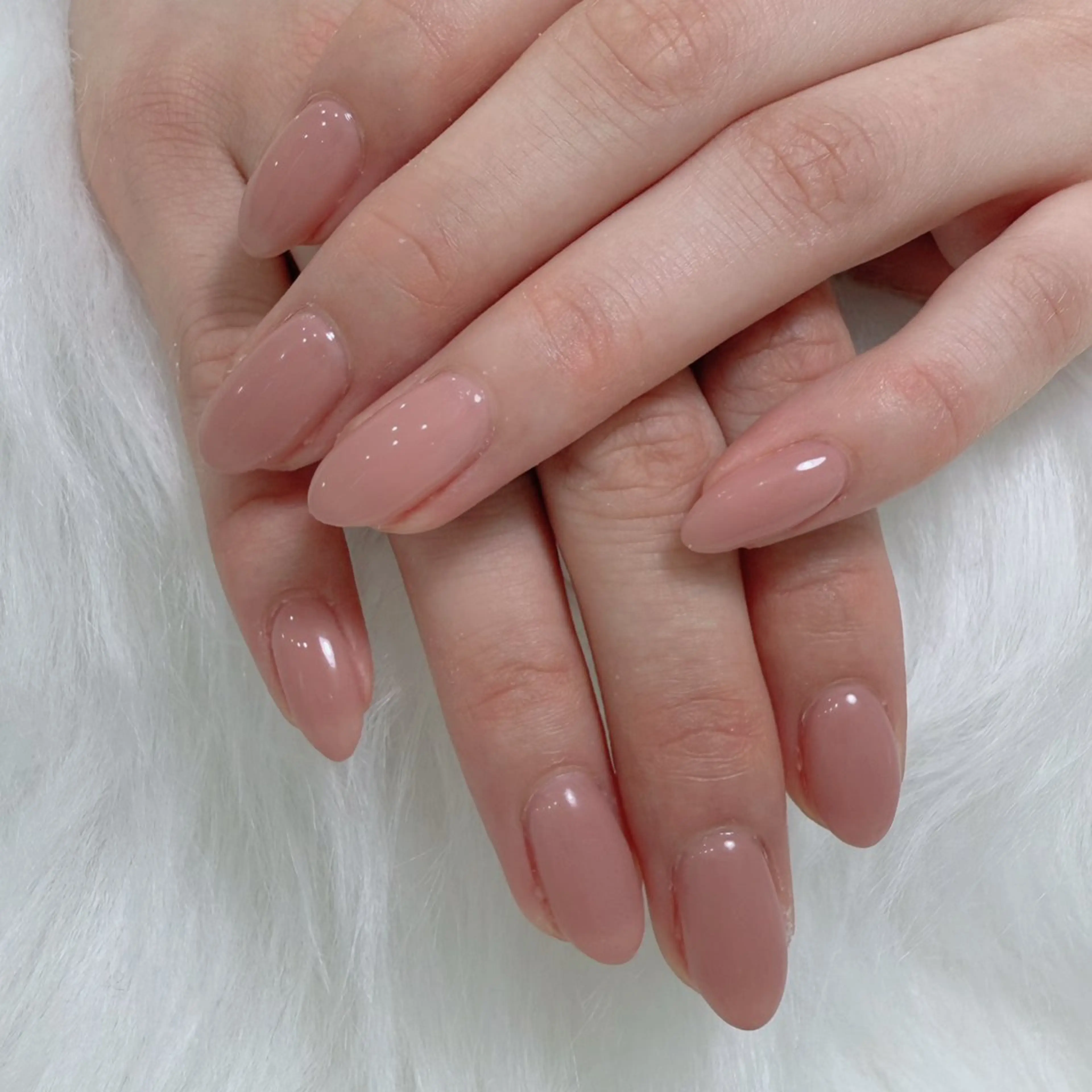 ネイル ワンカラーネイル ピンク ハンドネイル 濱田 エルバイノリコのネイルデザイン