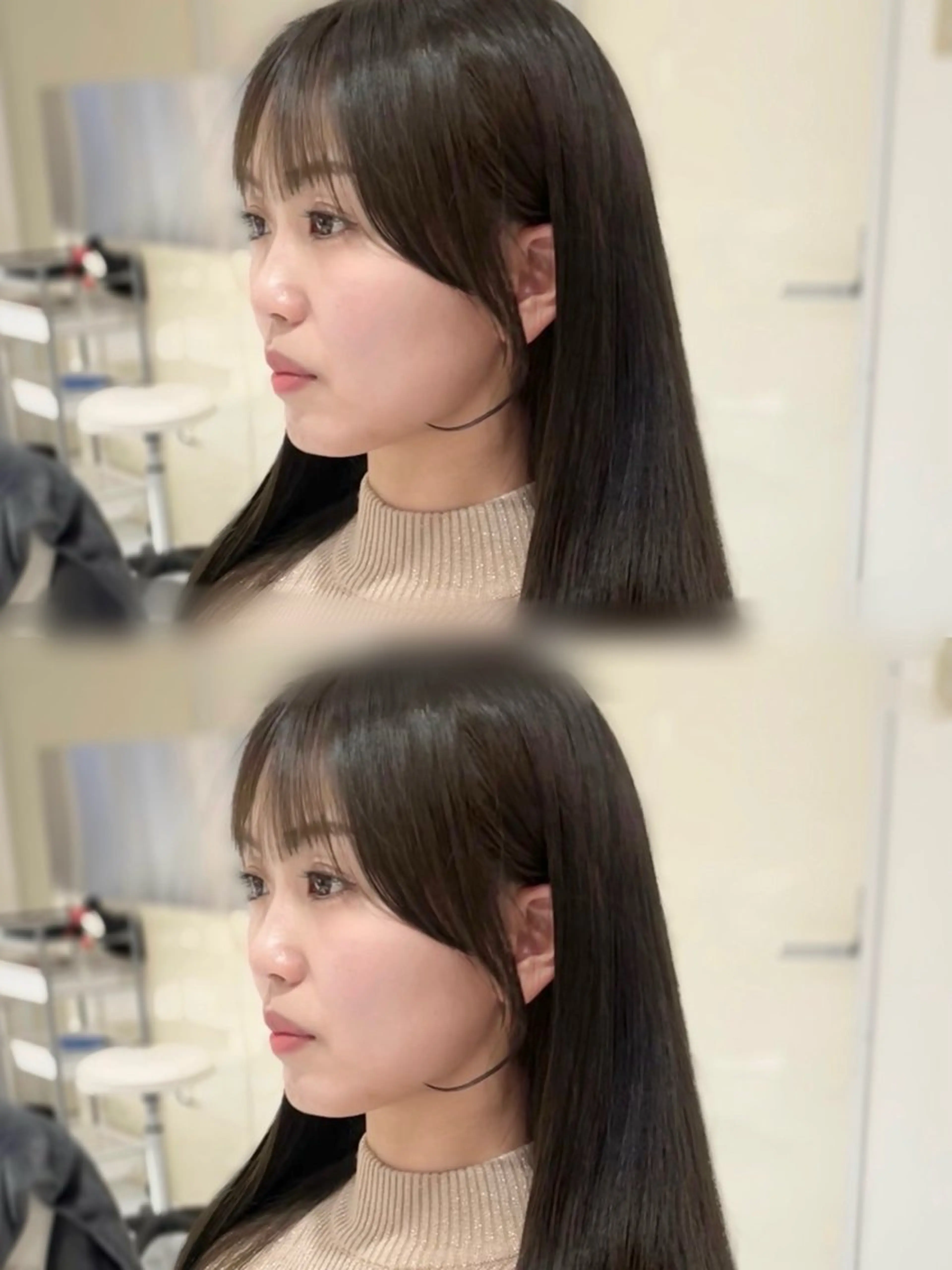 ロング カラー 韓国風ヘア サイドバング カット ヘアカラー トリートメント motel所属・雰囲気引き出す ✨大人レディのヘアスタイル