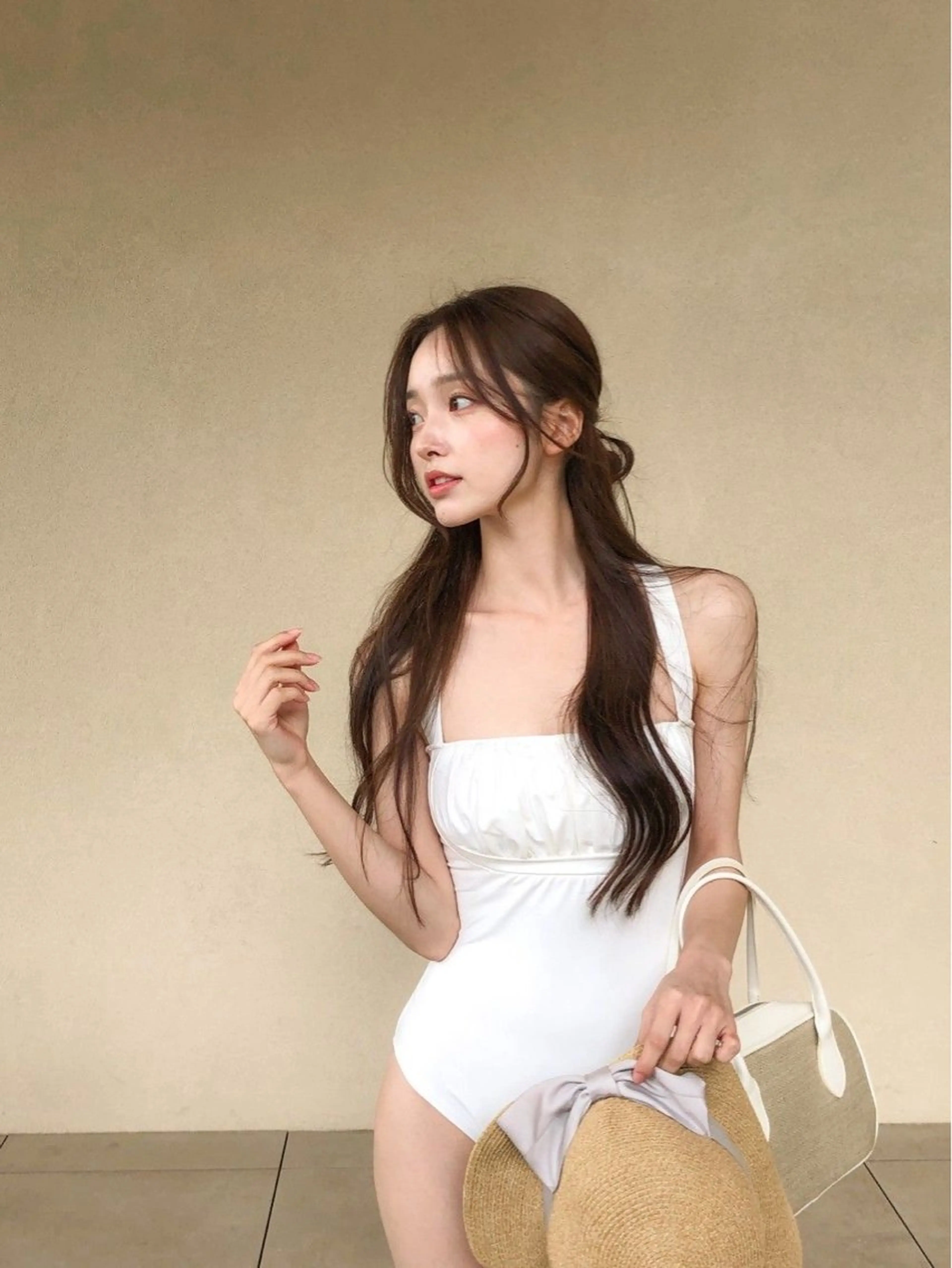 ロング カラー カット ヘアカラー トリートメント 莉乃/縮毛矯正/髪質 改善/艶カラーのヘアスタイル