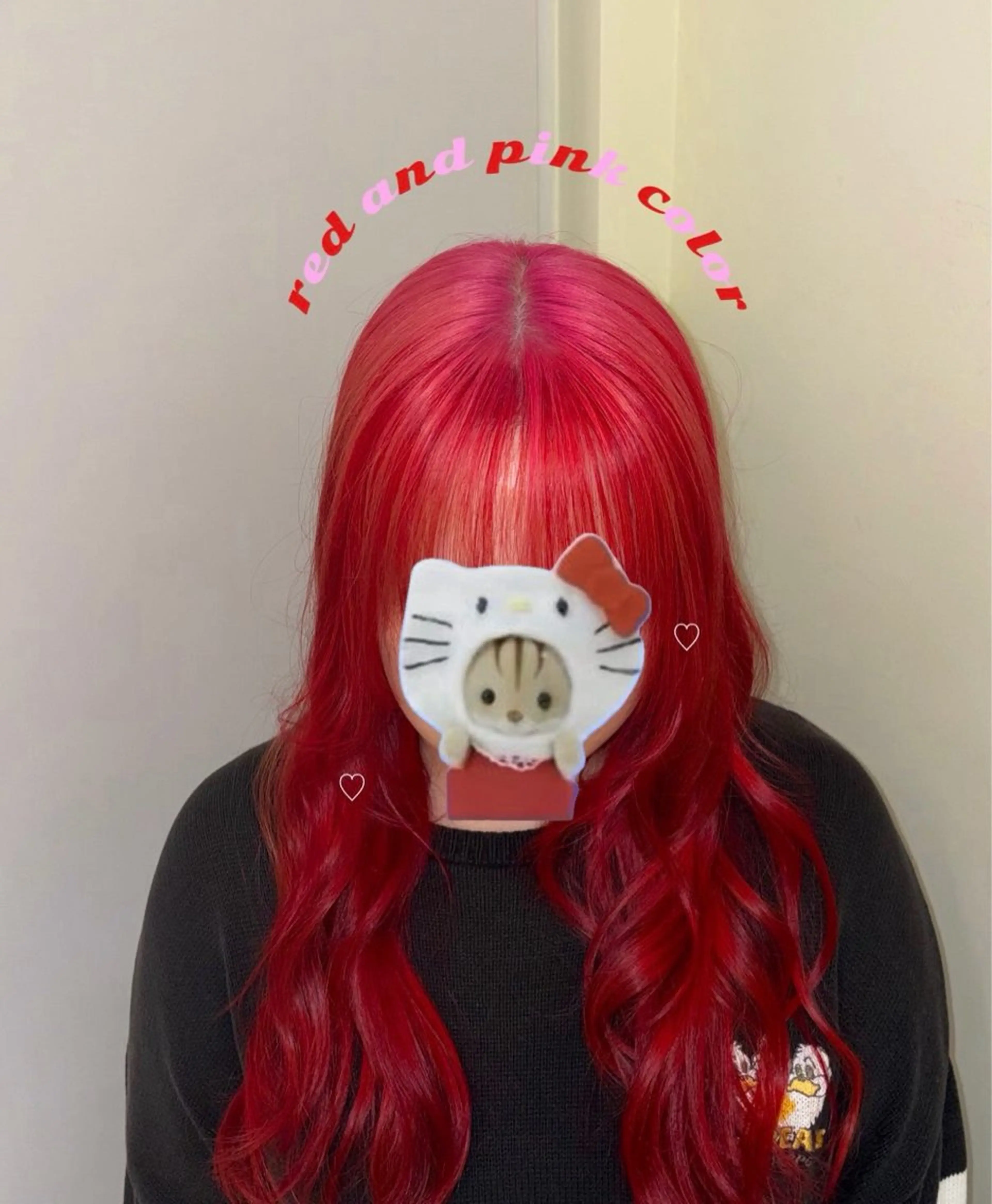 カラー ピンクカラー ヘアカラー ミヤザキ ナギ🈂️のヘアスタイル