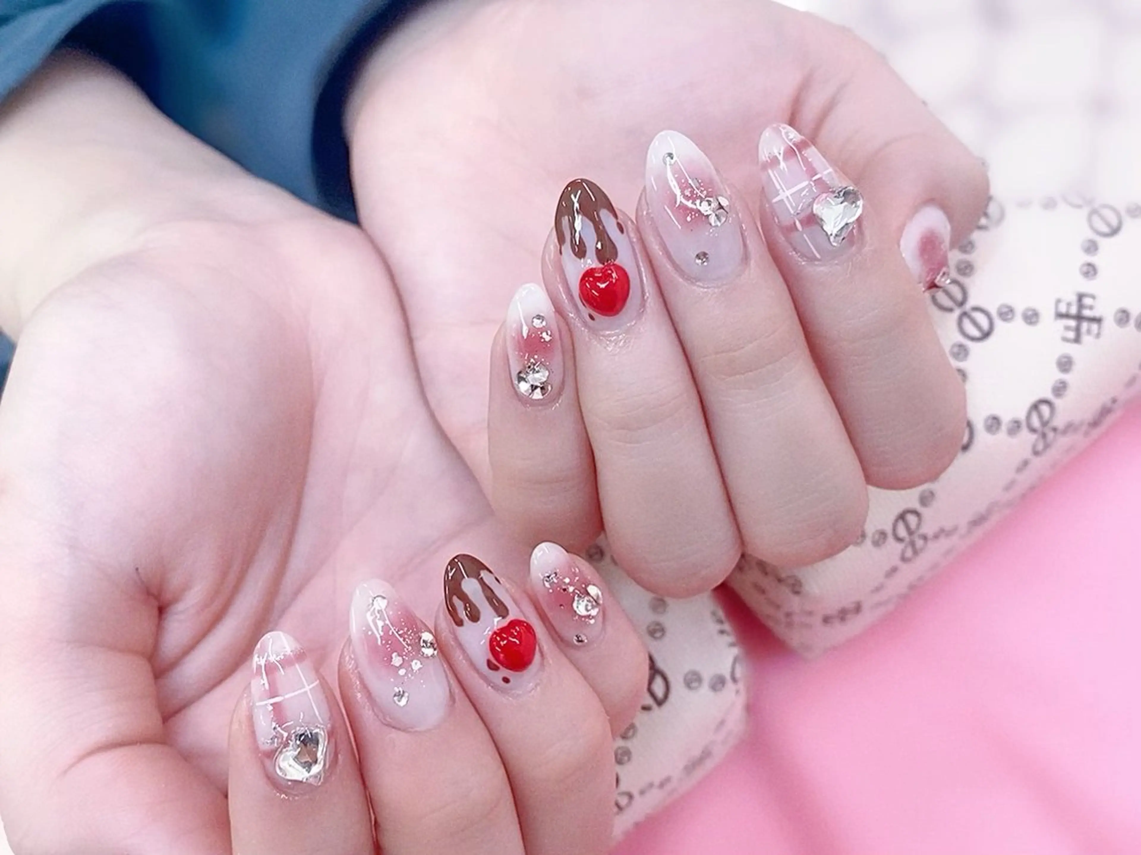 ネイル アートネイル チークネイル 長さ出し フレンチネイル ジェルネイル YK Beauty Salonのマツエク・マツパデザイン