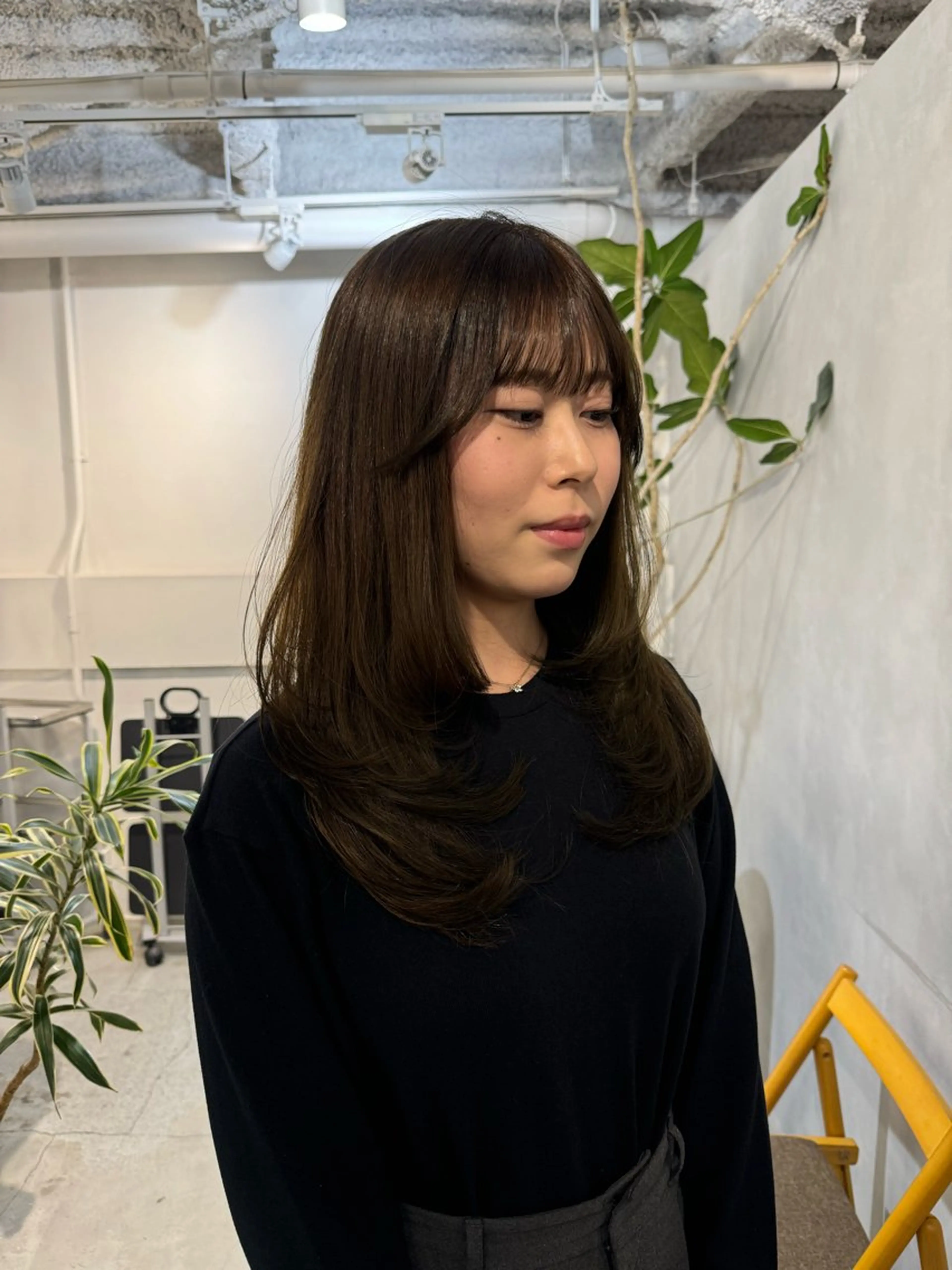 セミロング カット ヘアカラー トリートメント 顔周りcut・ご相談 ＝新宿しずく🇰🇷のヘアスタイル