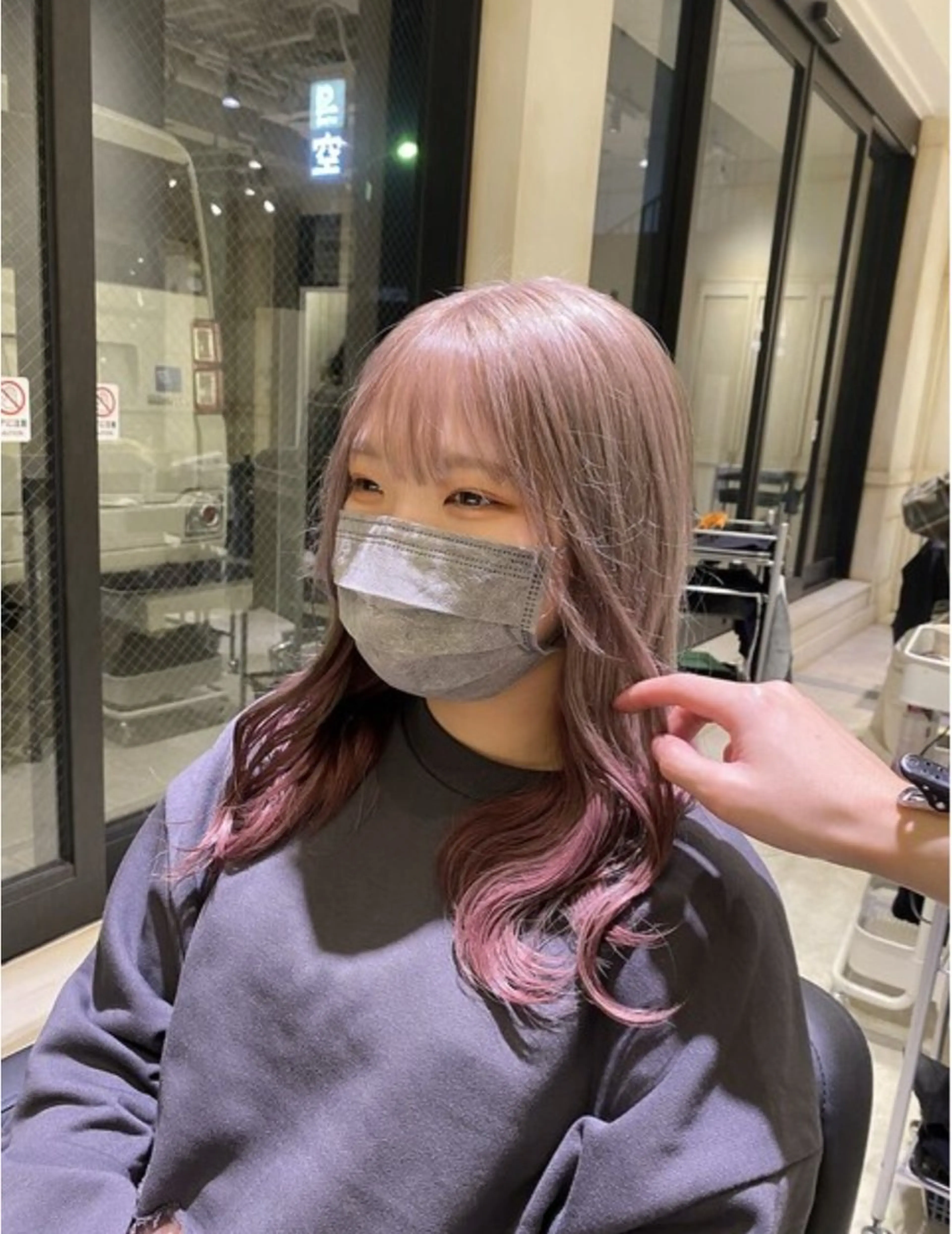 セミロング カラー カット ヘアカラー トリートメント 🦋ブリーチ/カラー 専門Aya💖のヘアスタイル