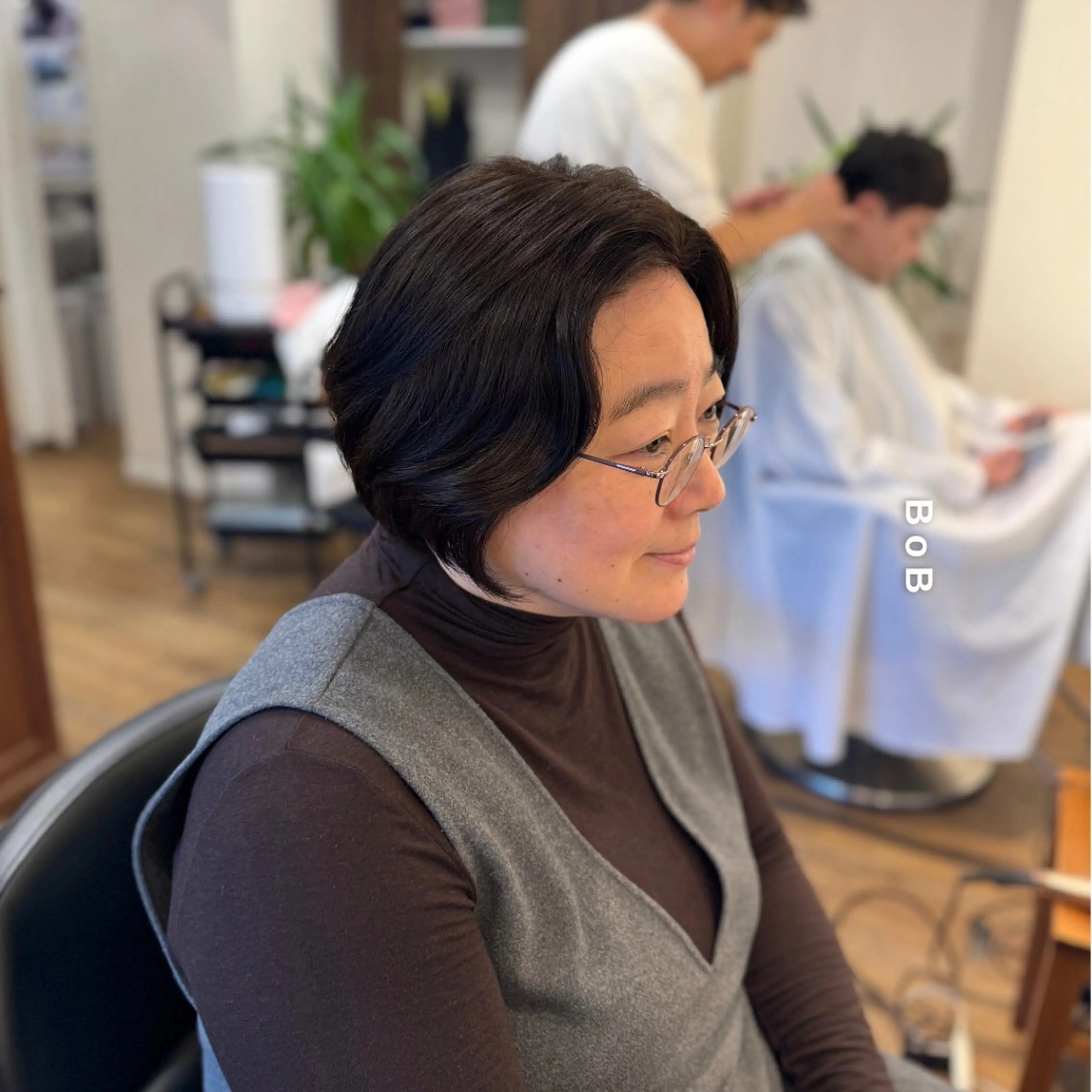 ミディアム カラー ボブ 小顔カット カット ヘアカラー トリートメント ヘアセット Hair&Make newer所属・しんのすけ /モデルさん募集中のヘアスタイル