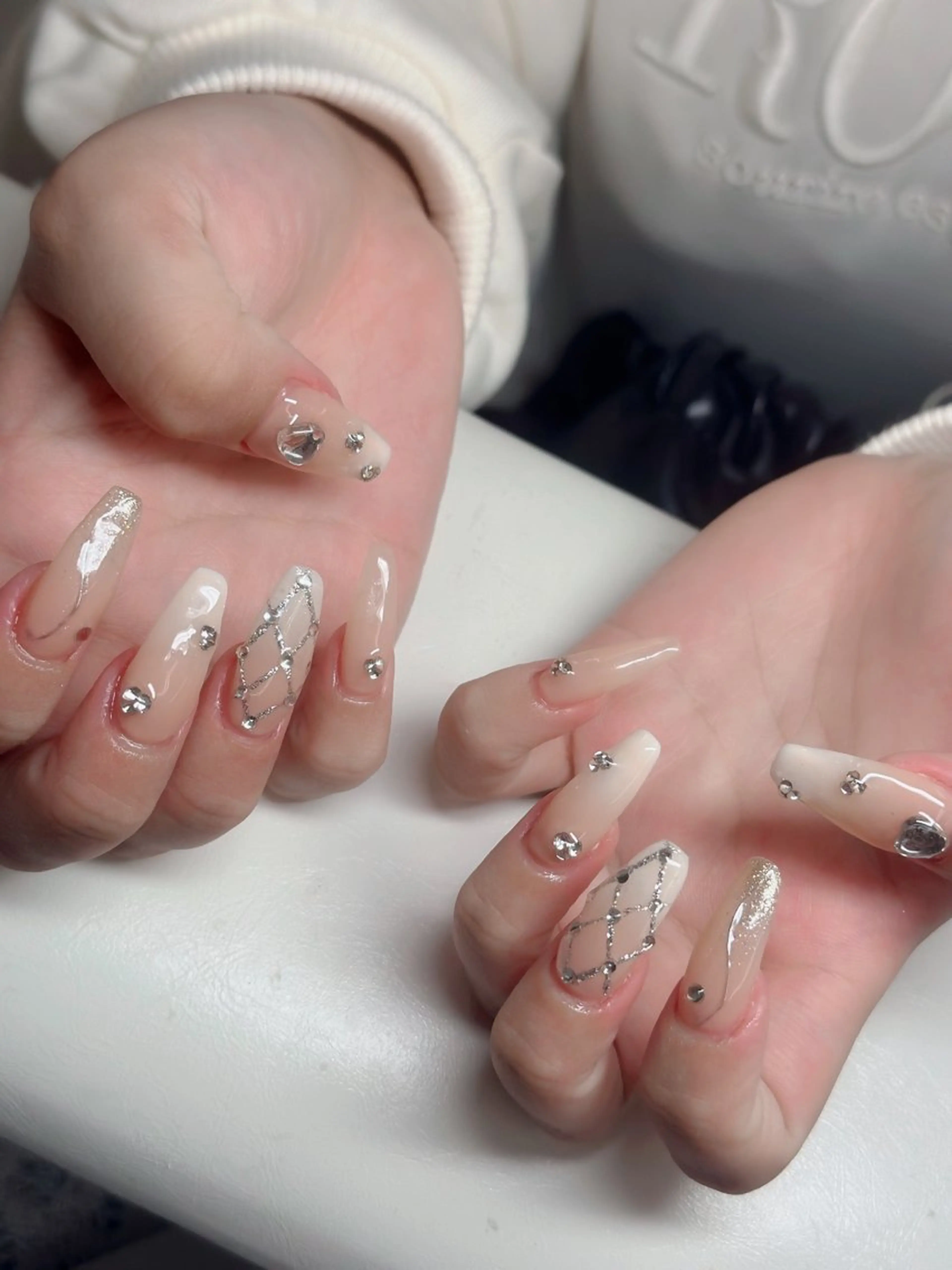 ネイル フレンチネイル ジェルネイル 韓国ネイル マグネットネイル ネイルチップ Anh 高田馬場のネイルデザイン