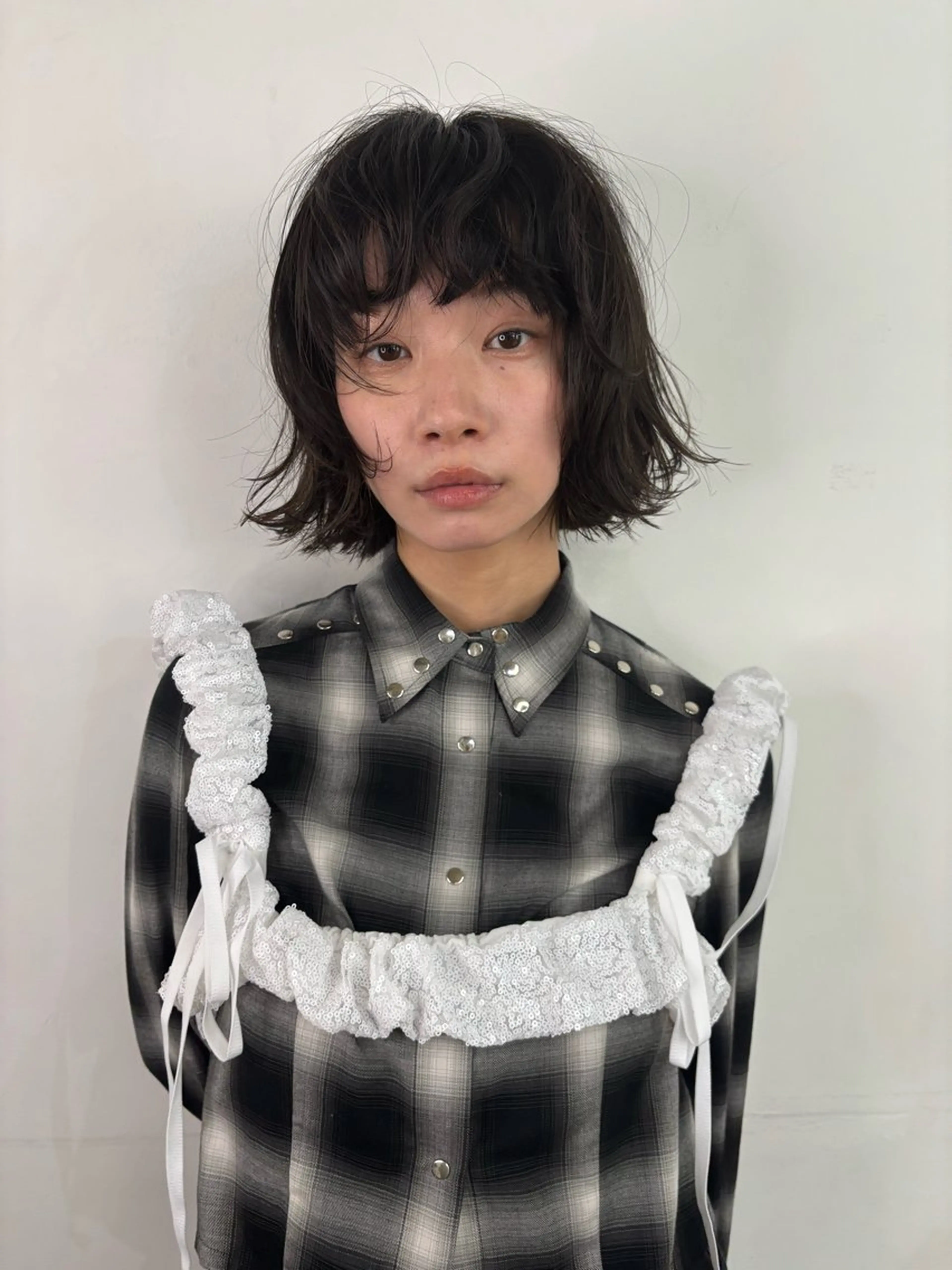 ショート ボブ 柔らかストレートと ツヤカラー/和田陽向のヘアスタイル