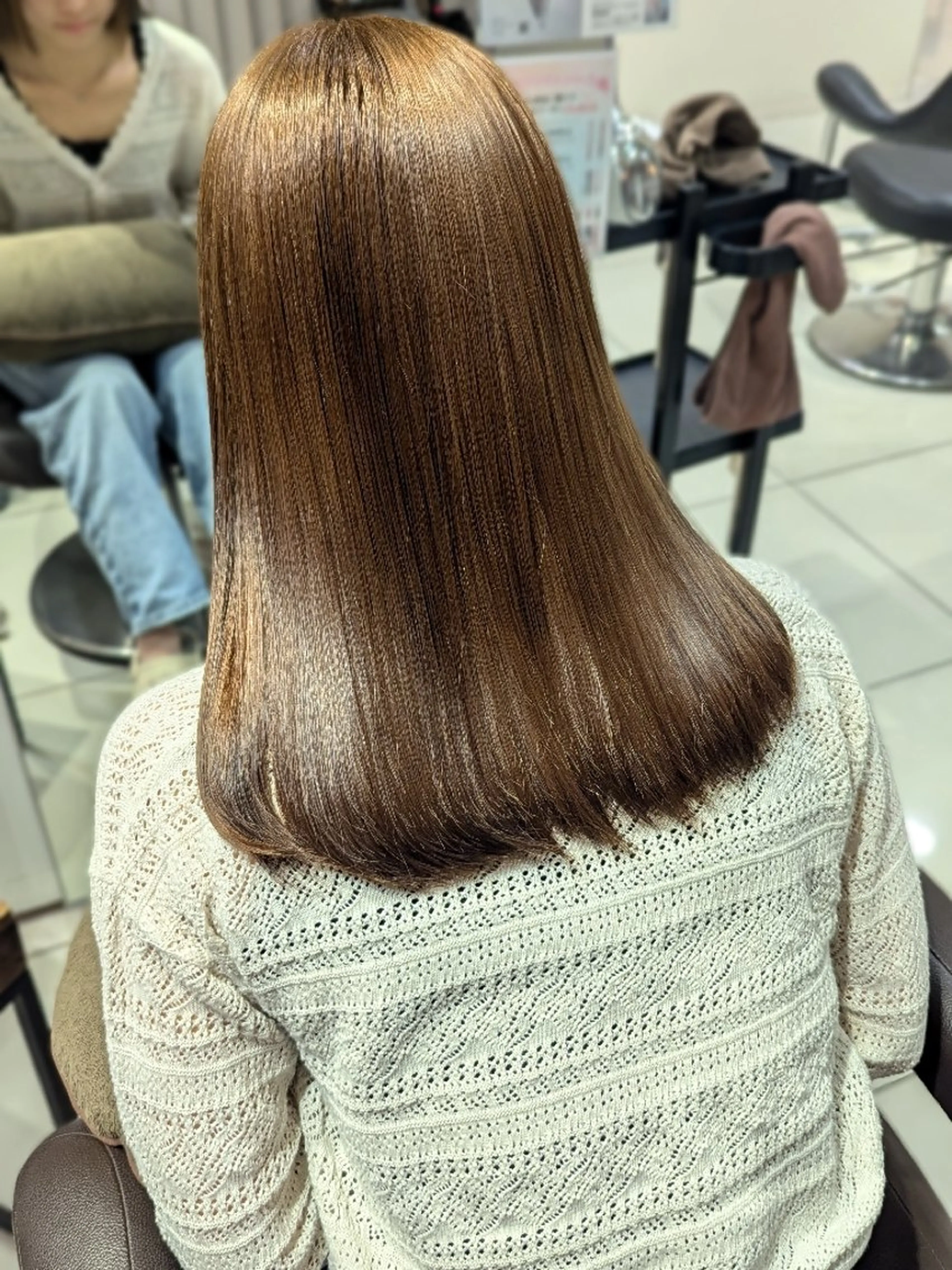 ミディアム ヘアカラー 髪質改善/お呼ば れヘア/透明感カラーのヘアスタイル