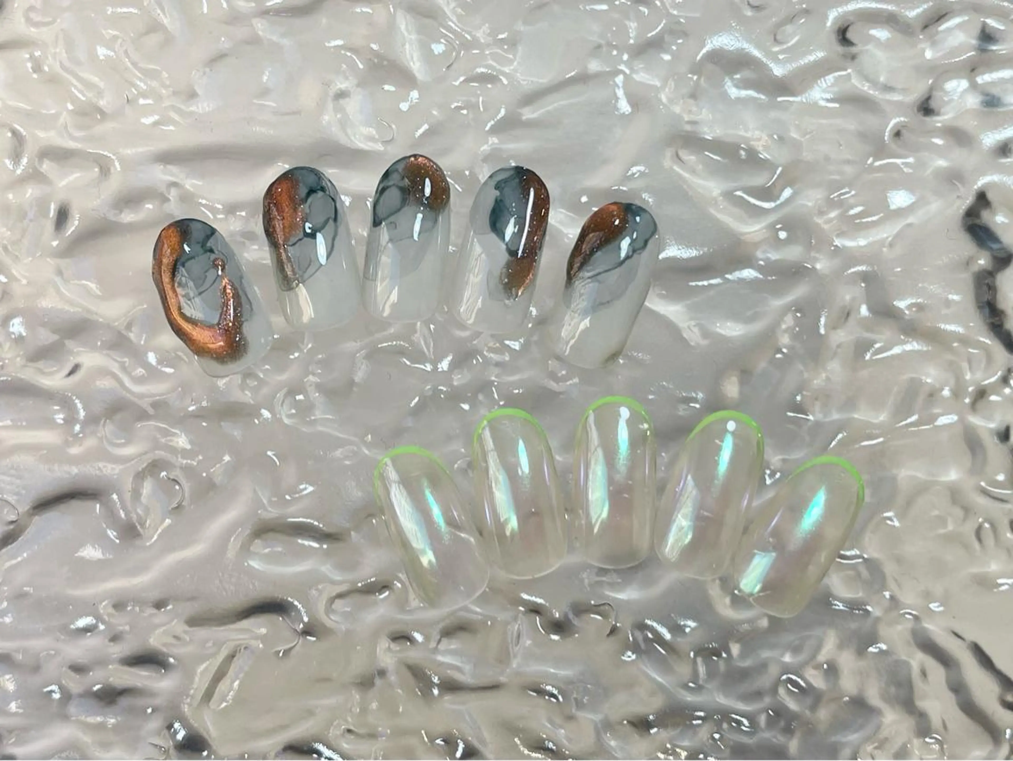 ネイル アートネイル オーロラネイル ジェルネイル マグネットネイル ニュアンスネイル ハンドネイル kinjo yuaのネイルデザイン