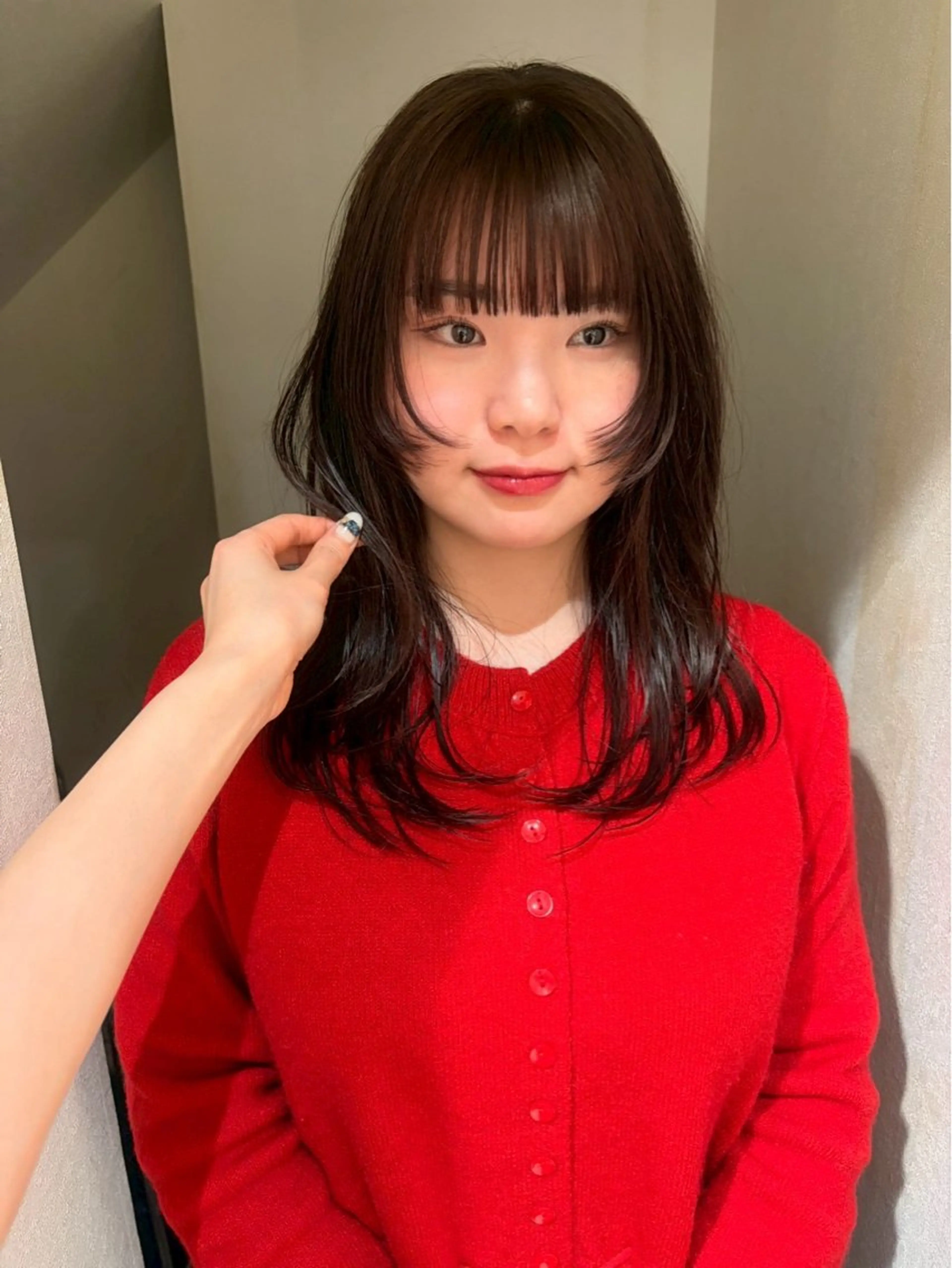 セミロング 💞暖色艶カラー/ ホウツキカナ🍒のヘアスタイル