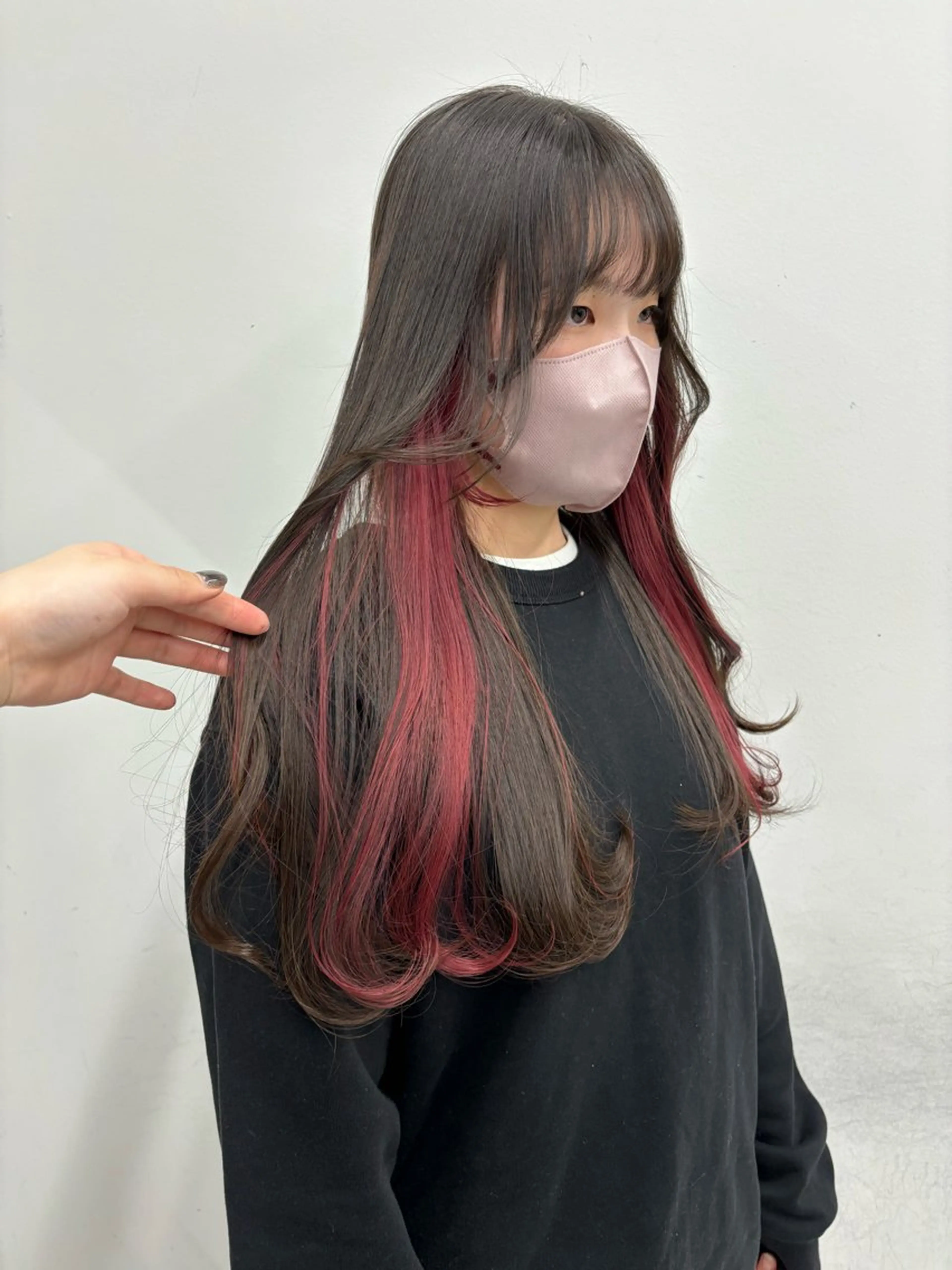 ロング ヘアカラー トリートメント 韓国レイヤー/ヘア カラー🎀ayamiのヘアスタイル