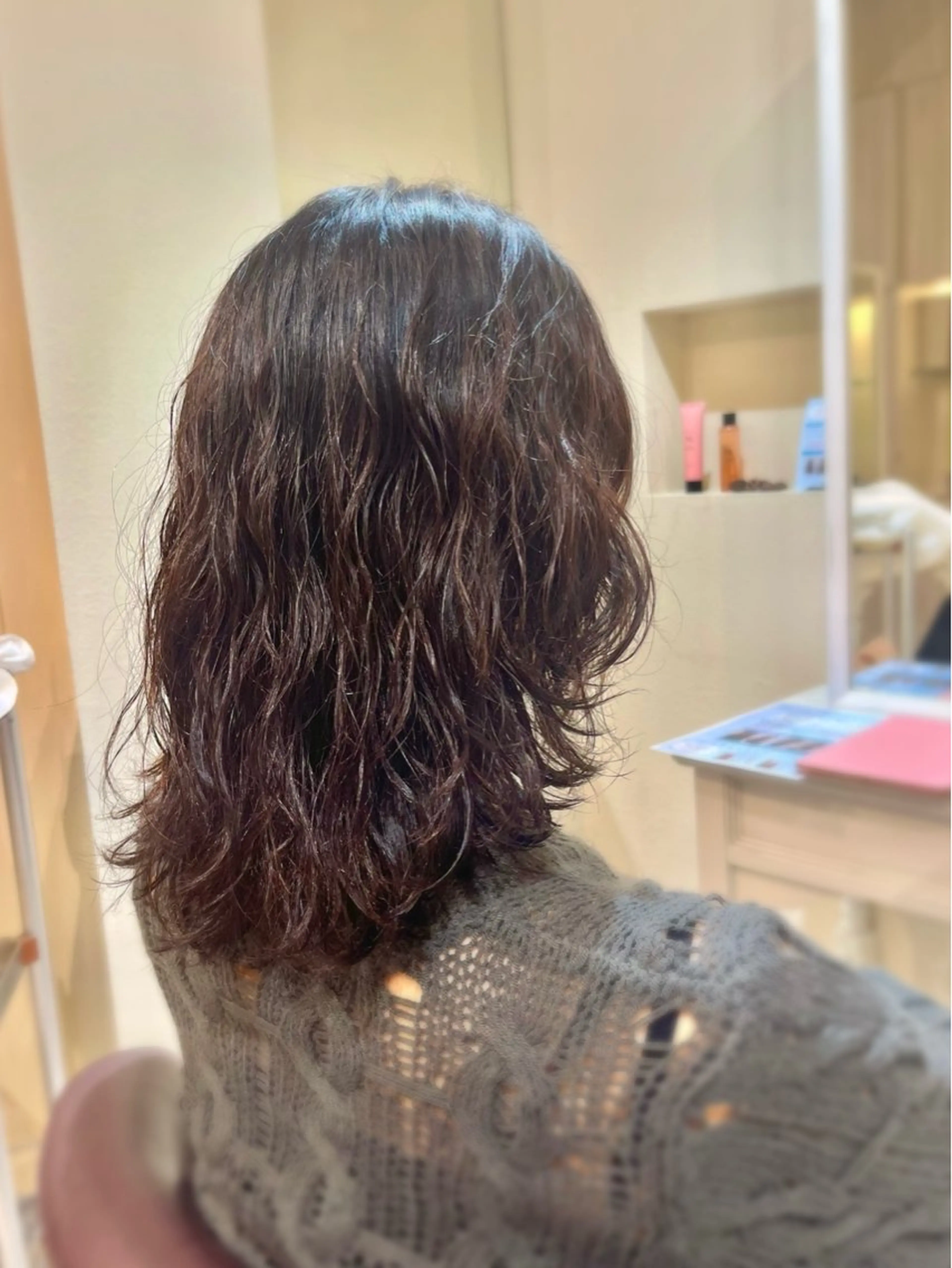 セミロング パーマ セミロングパーマ レイヤーカット ウルフカット カット パーマ mulum所属・ボブパーマ/ ウルフパーマ原科🪴のヘアスタイル