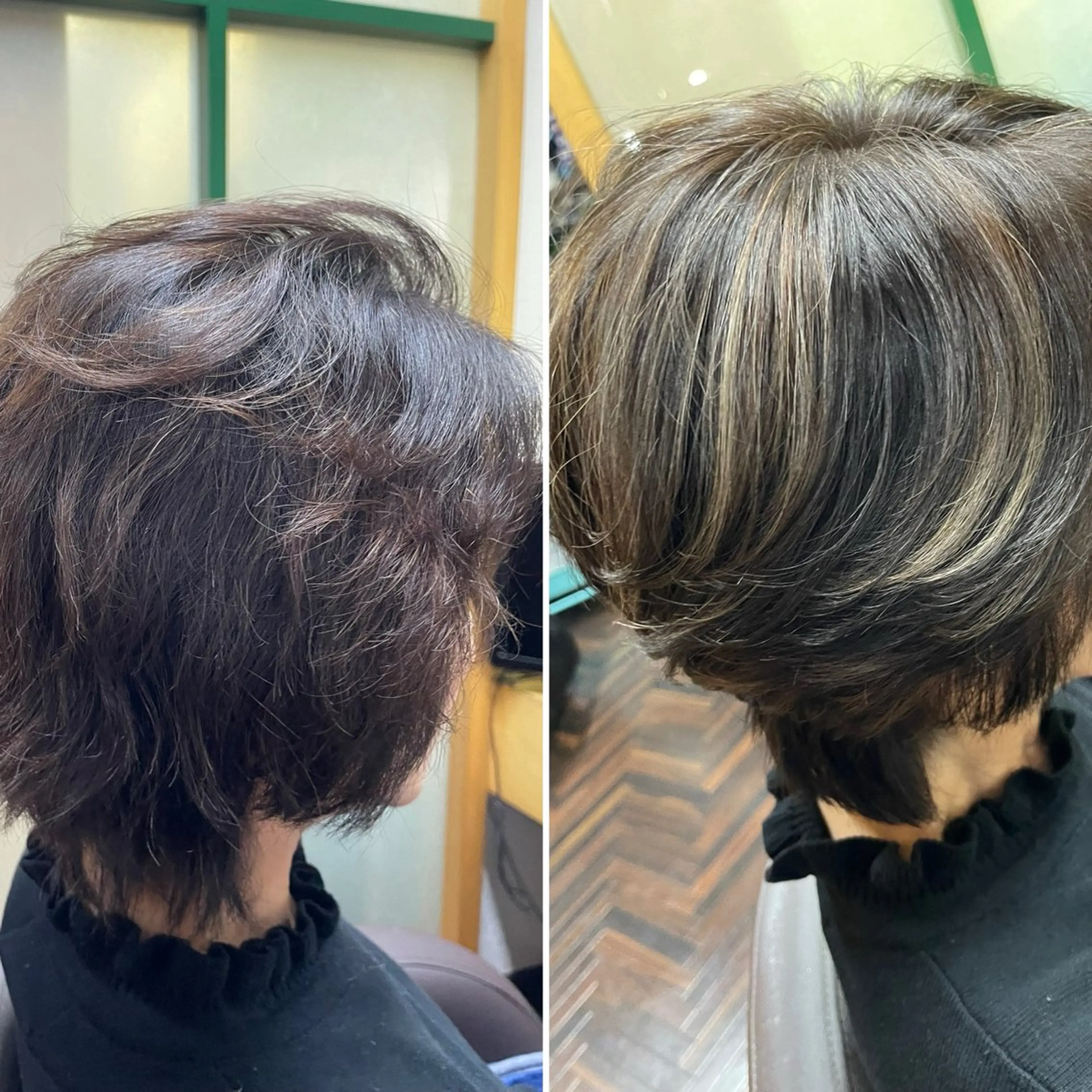 ショート ハイライト katae sayoriのヘアスタイル