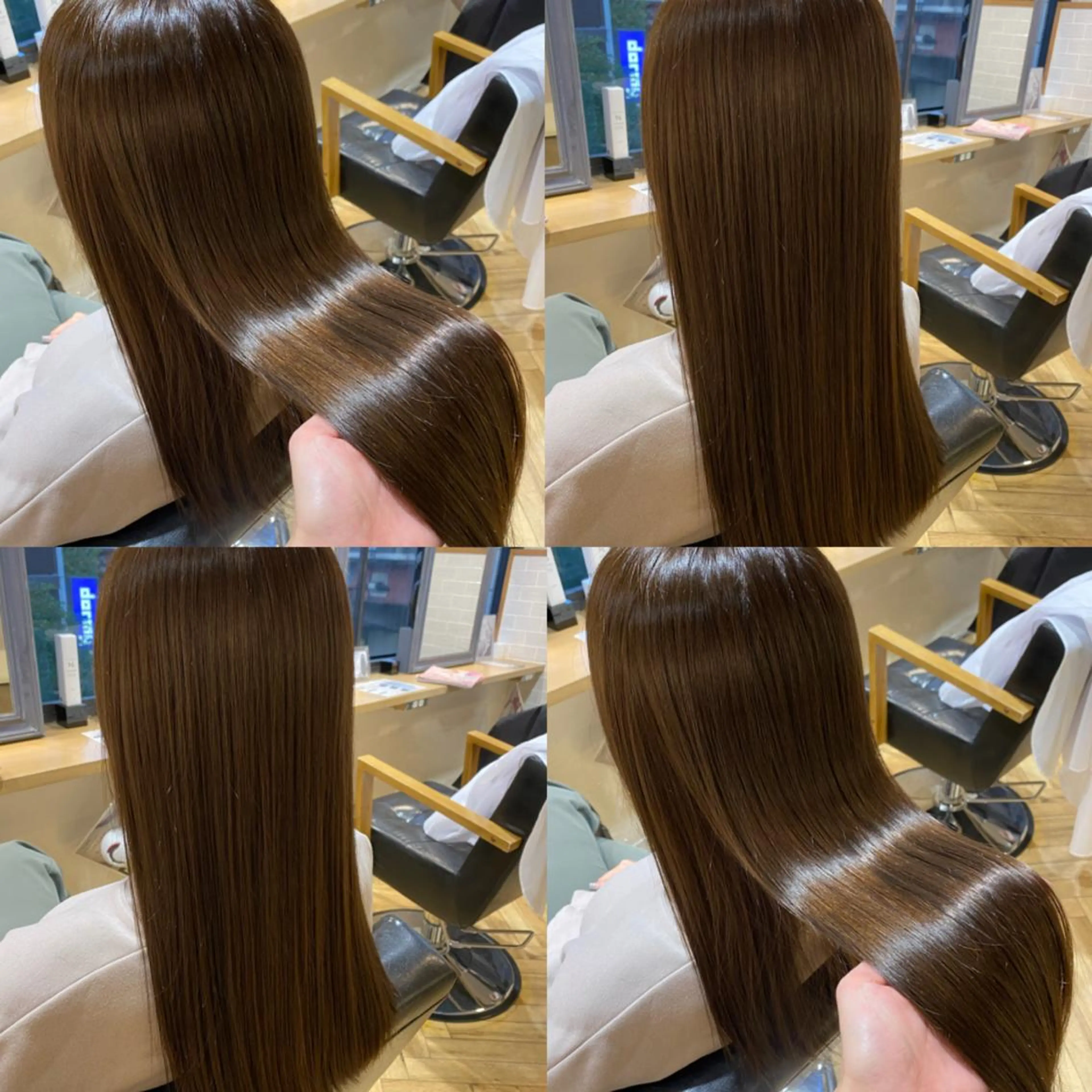 ロング カラー アッシュ 艶カラー/韓国顔周り 🎀mamiのヘアスタイル