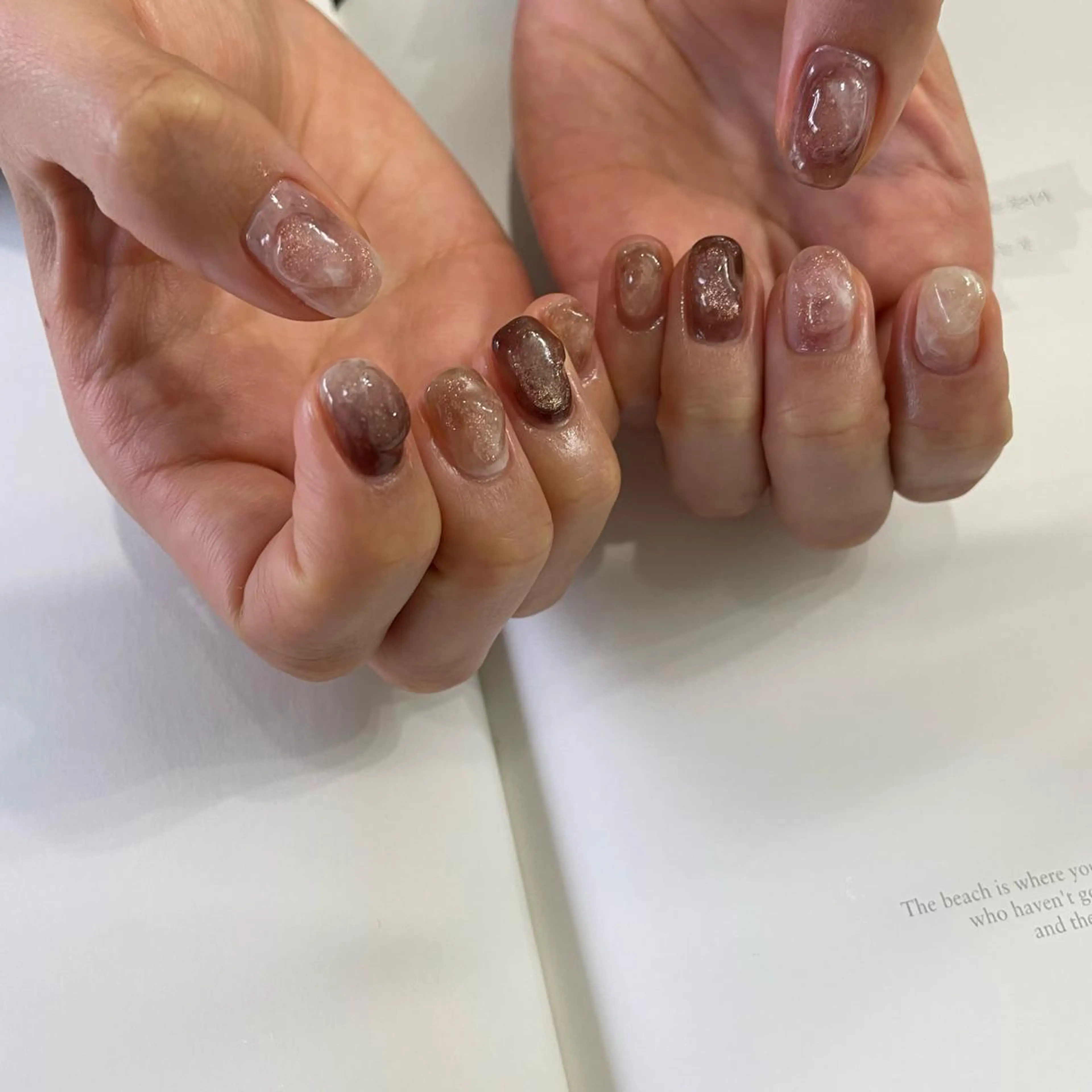 ネイル ニュアンスネイル ハンドネイル ネイルズシャトン🪡 ネイリスト齊藤のネイルデザイン