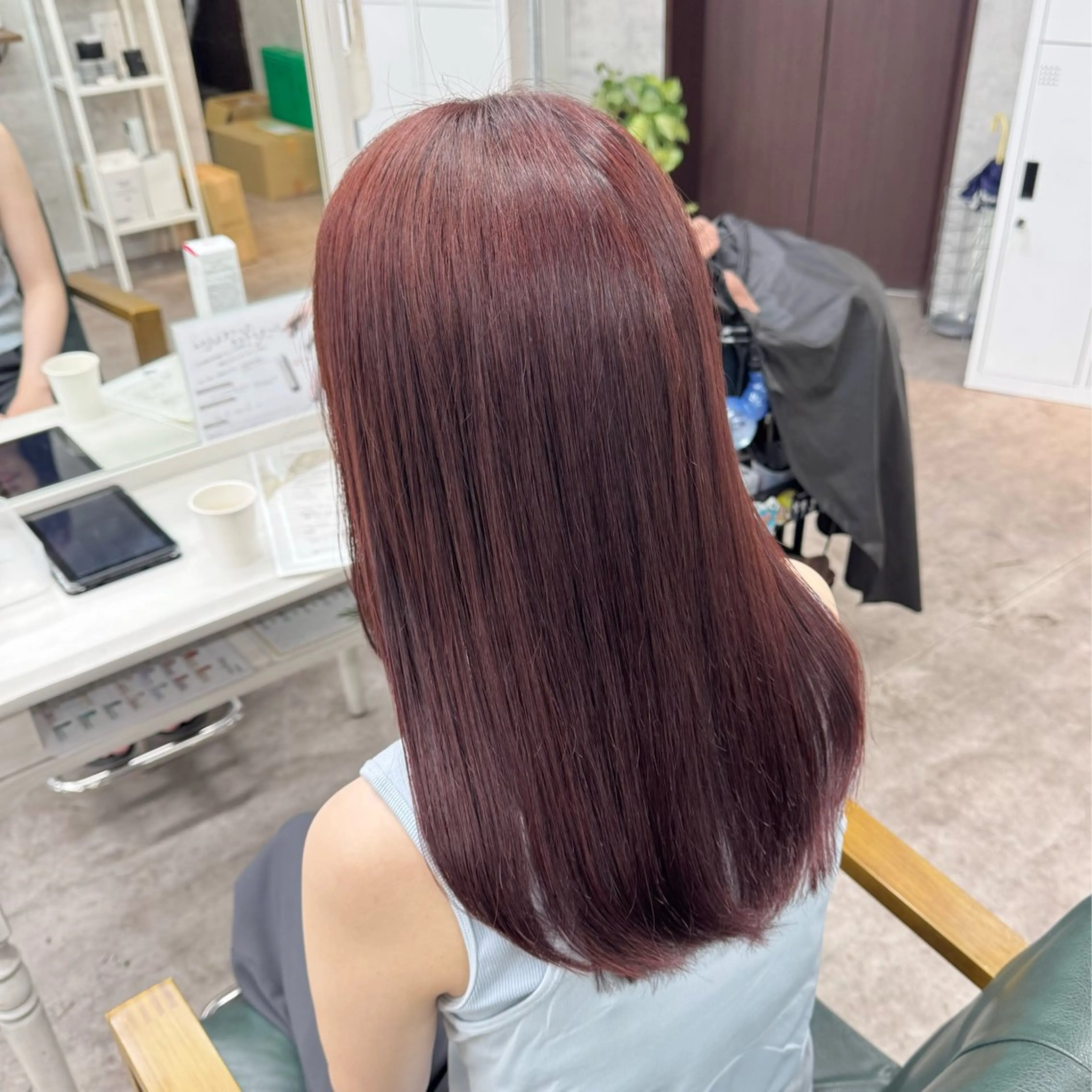 セミロング カラー ヘアカラー JUNSHIN🦋 ヘアセット／カラーのヘアスタイル