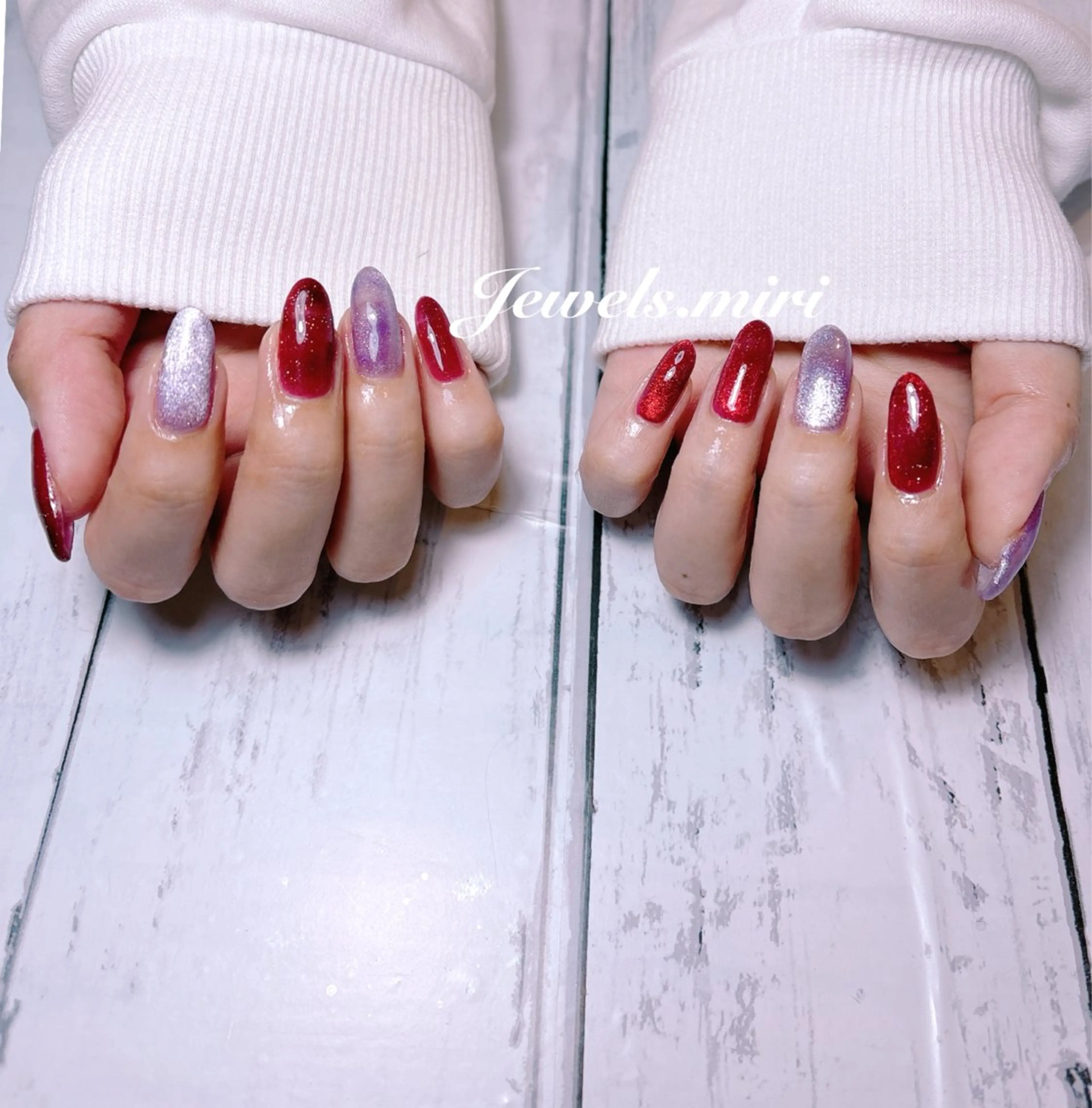 ネイル キラキラネイル マグネットネイル Jewels nail lily 白楽所属・ネイルサロン Jewels Mのネイルデザイン