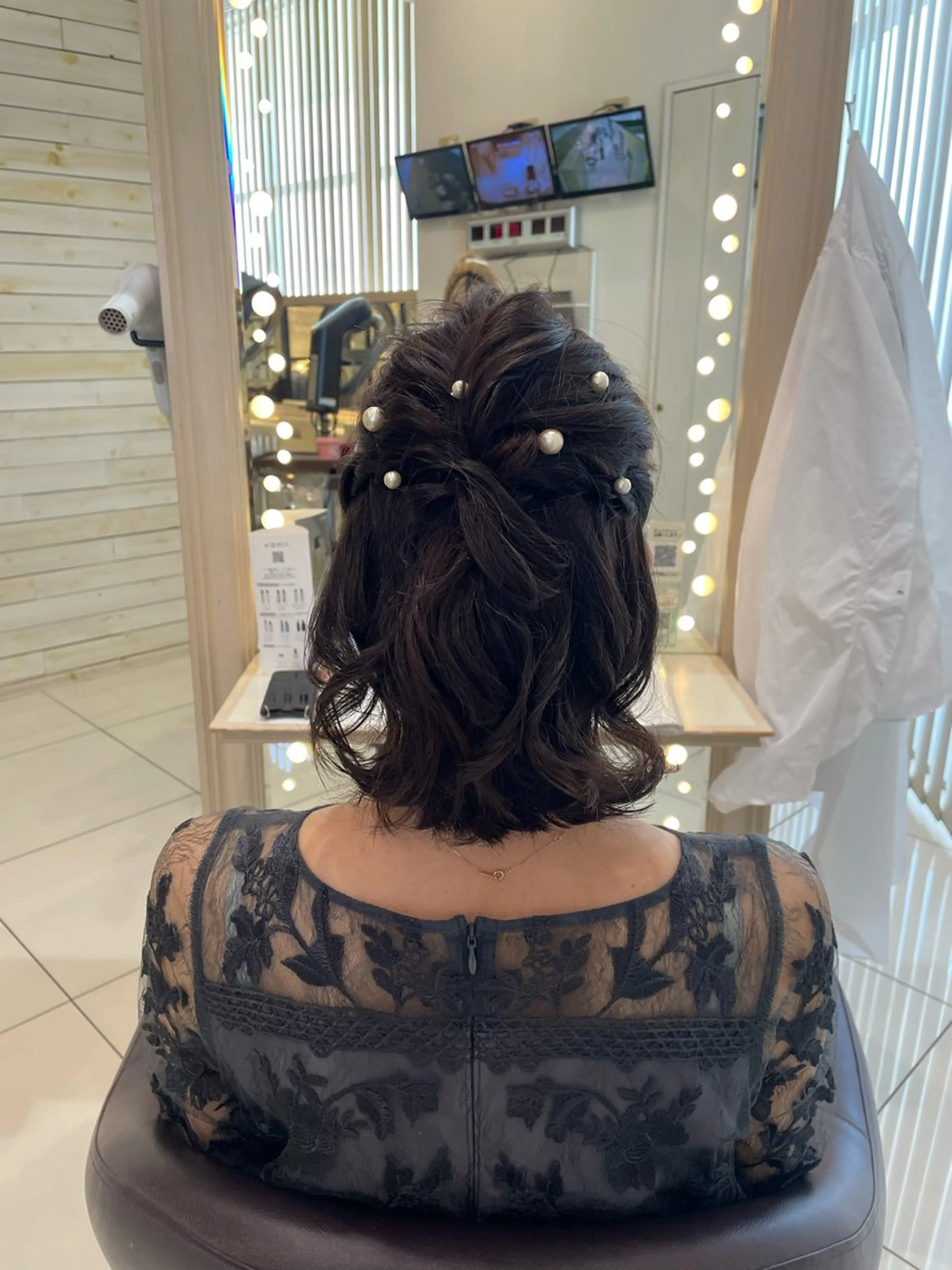 ヘアアレンジ ハーフアップ 結婚式・ブライダル なな /カラー/アレンジのヘアスタイル