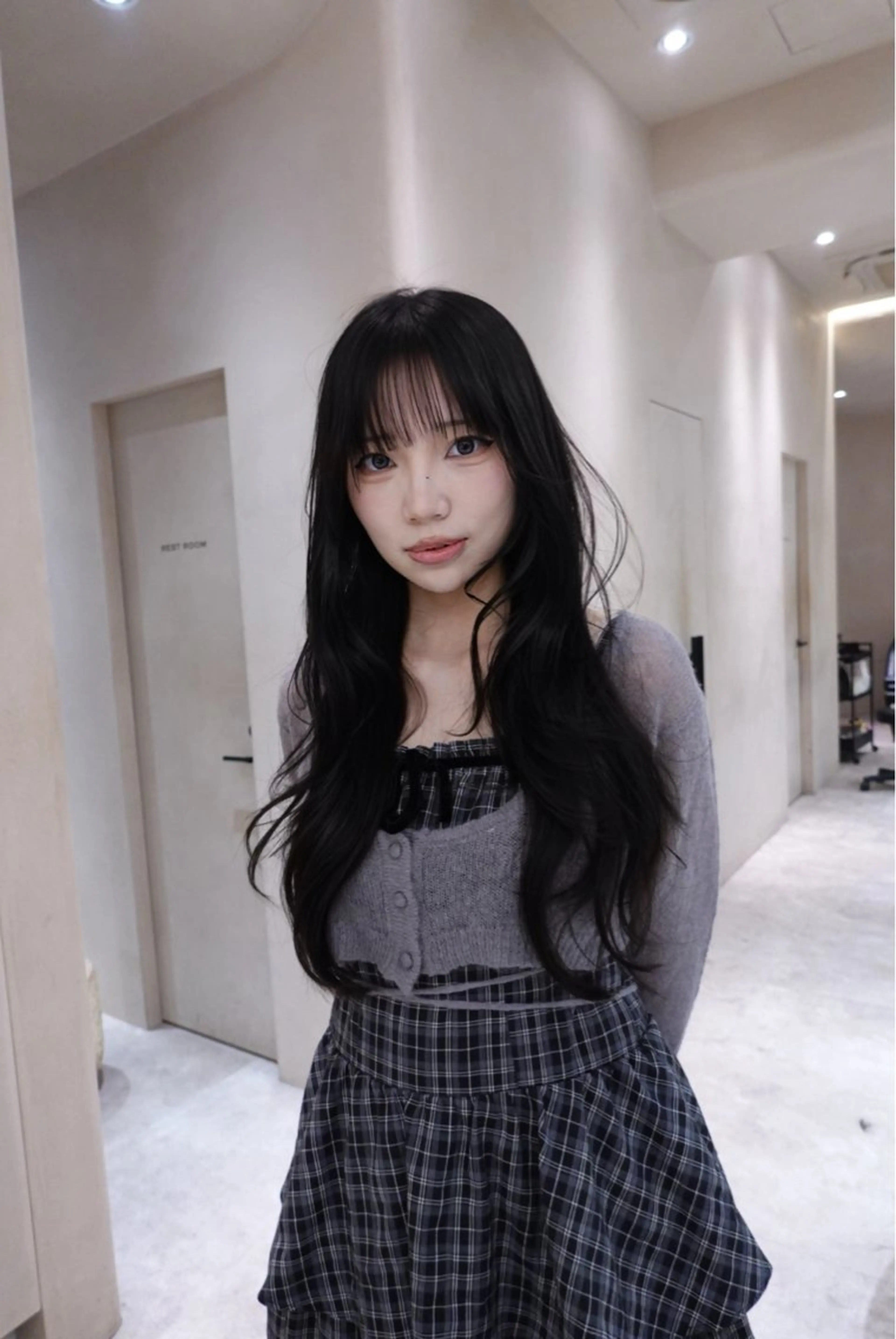 ロング カット ヘアカラー トリートメント 渋谷/韓国レイヤー 顔まわり特化マサキのヘアスタイル