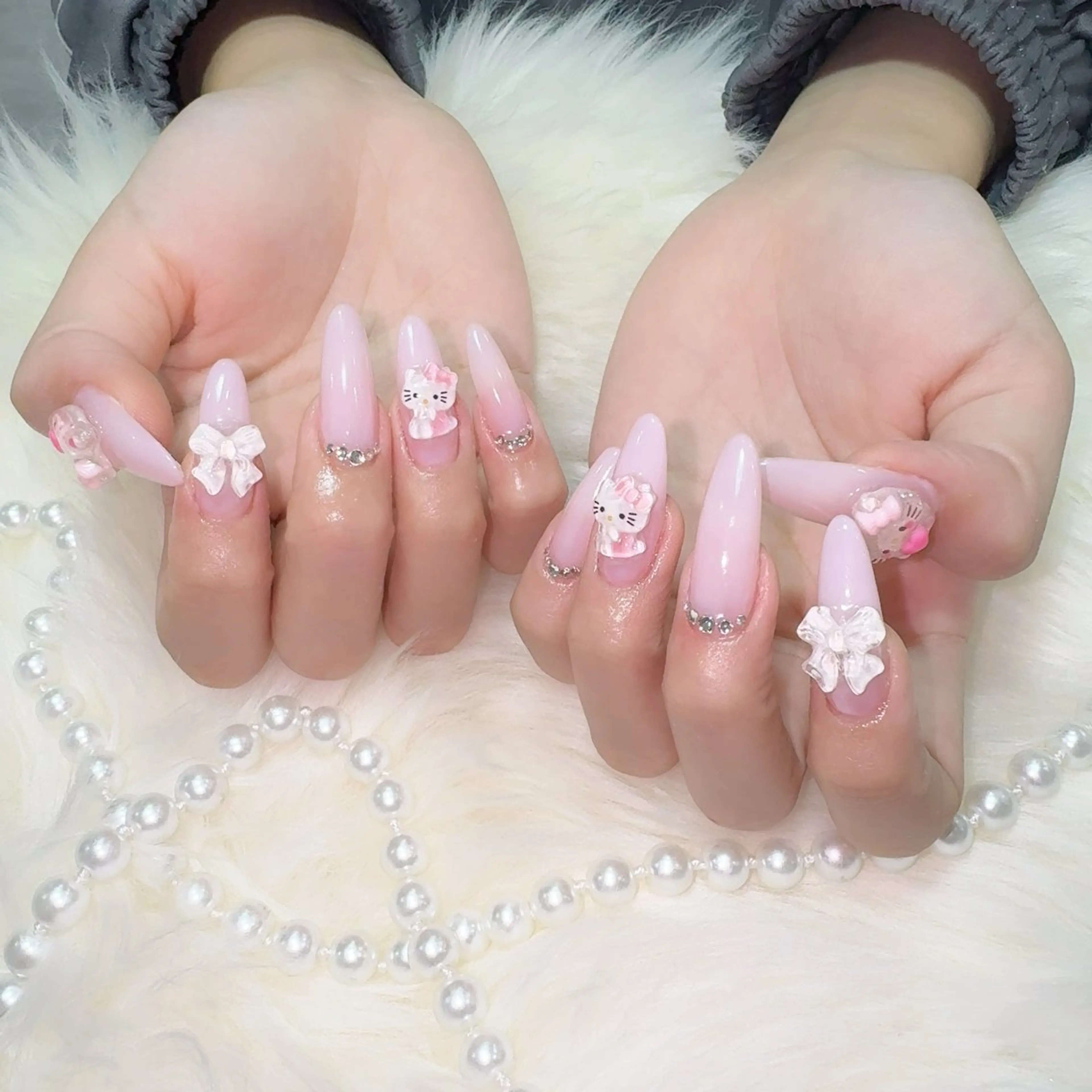 ネイル アートネイル フラッシュネイル フレンチネイル ジェルネイル ガラスフレンチ ハンドネイル You&Me Yukiのネイルデザイン