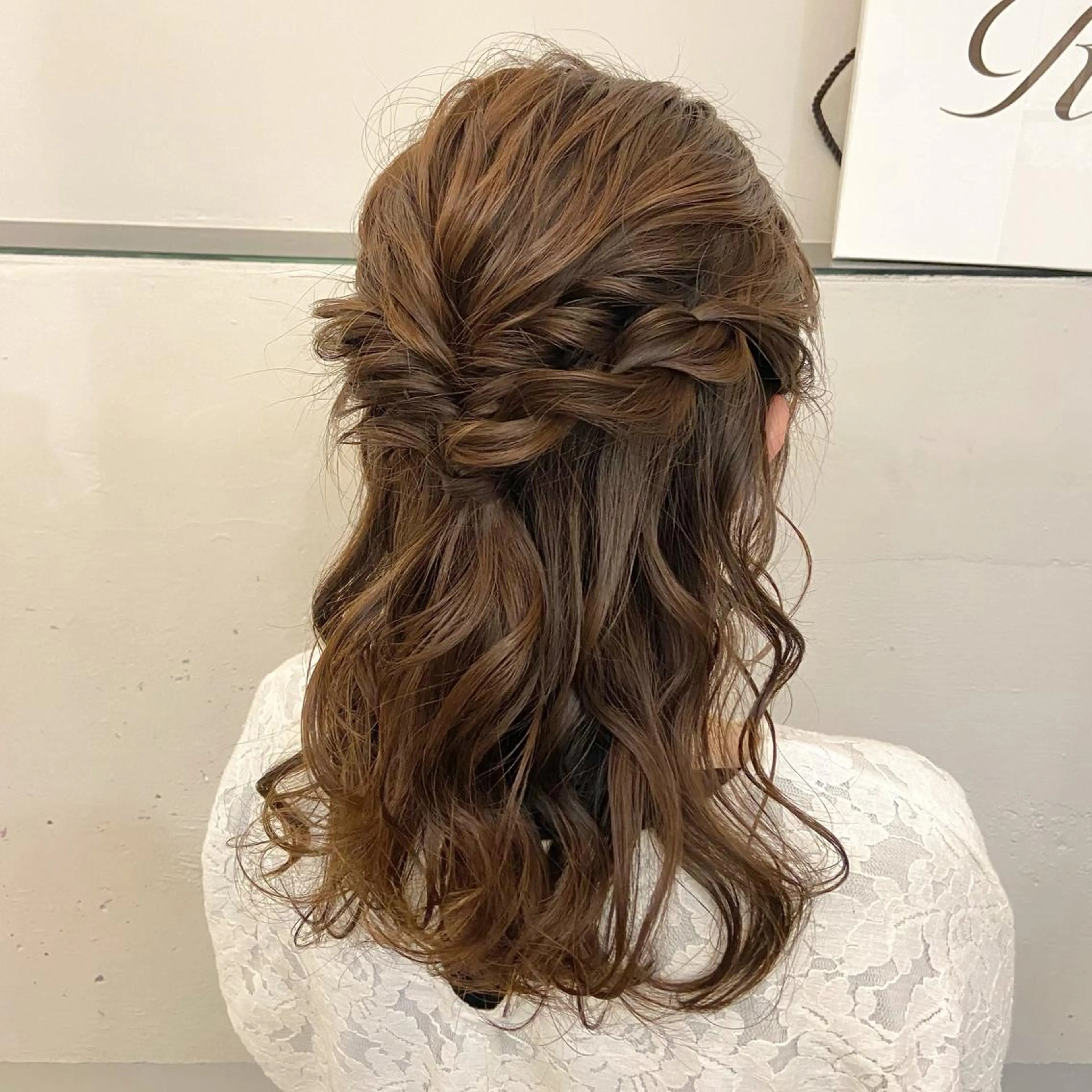 ロング ヘアアレンジ ハーフアップ ヘアセット 🫧 nanaco🫧のヘアスタイル