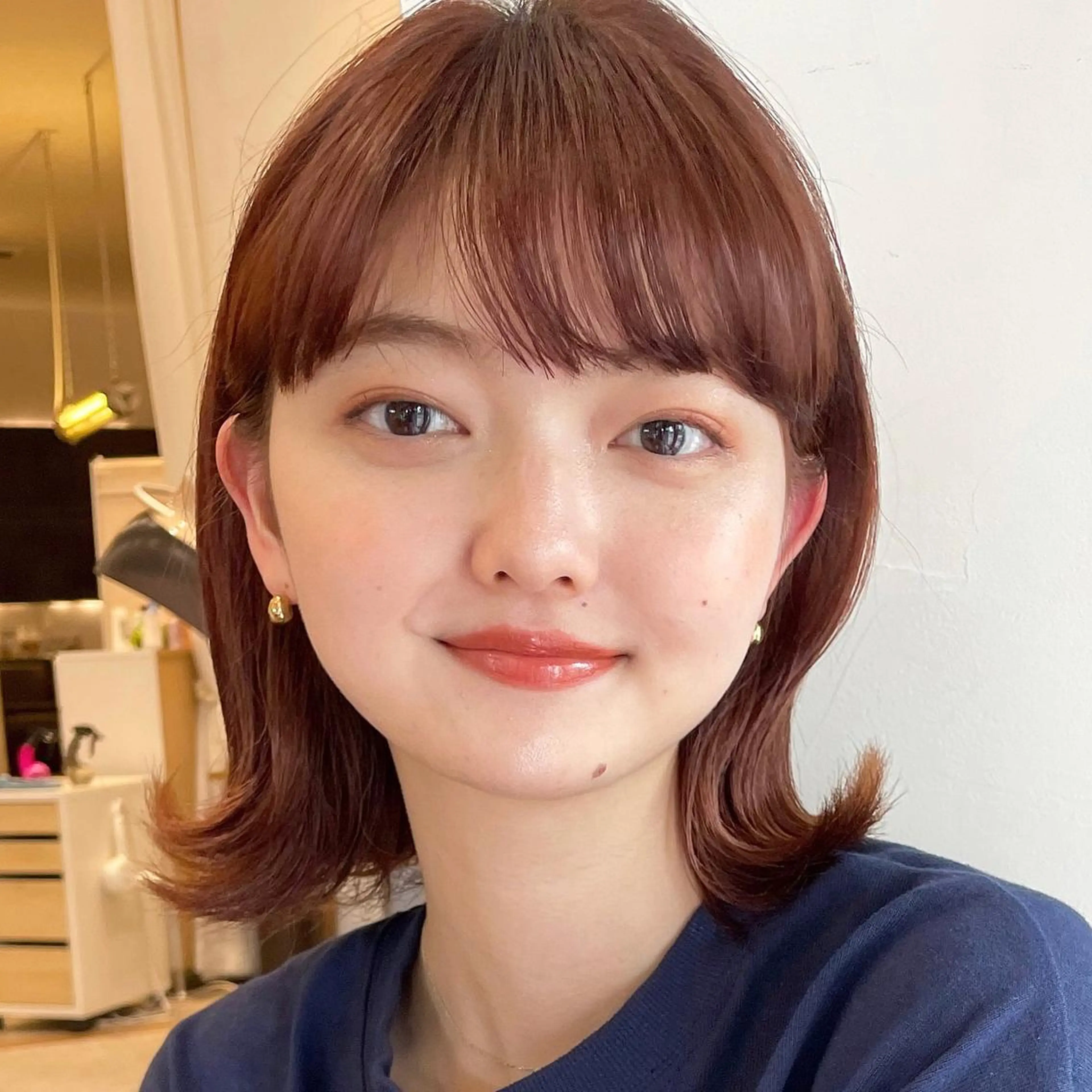 ミディアム カラー OAK 学芸大学所属・秋葉萌　透明感カラー /レイヤー/ボブ♡のヘアスタイル