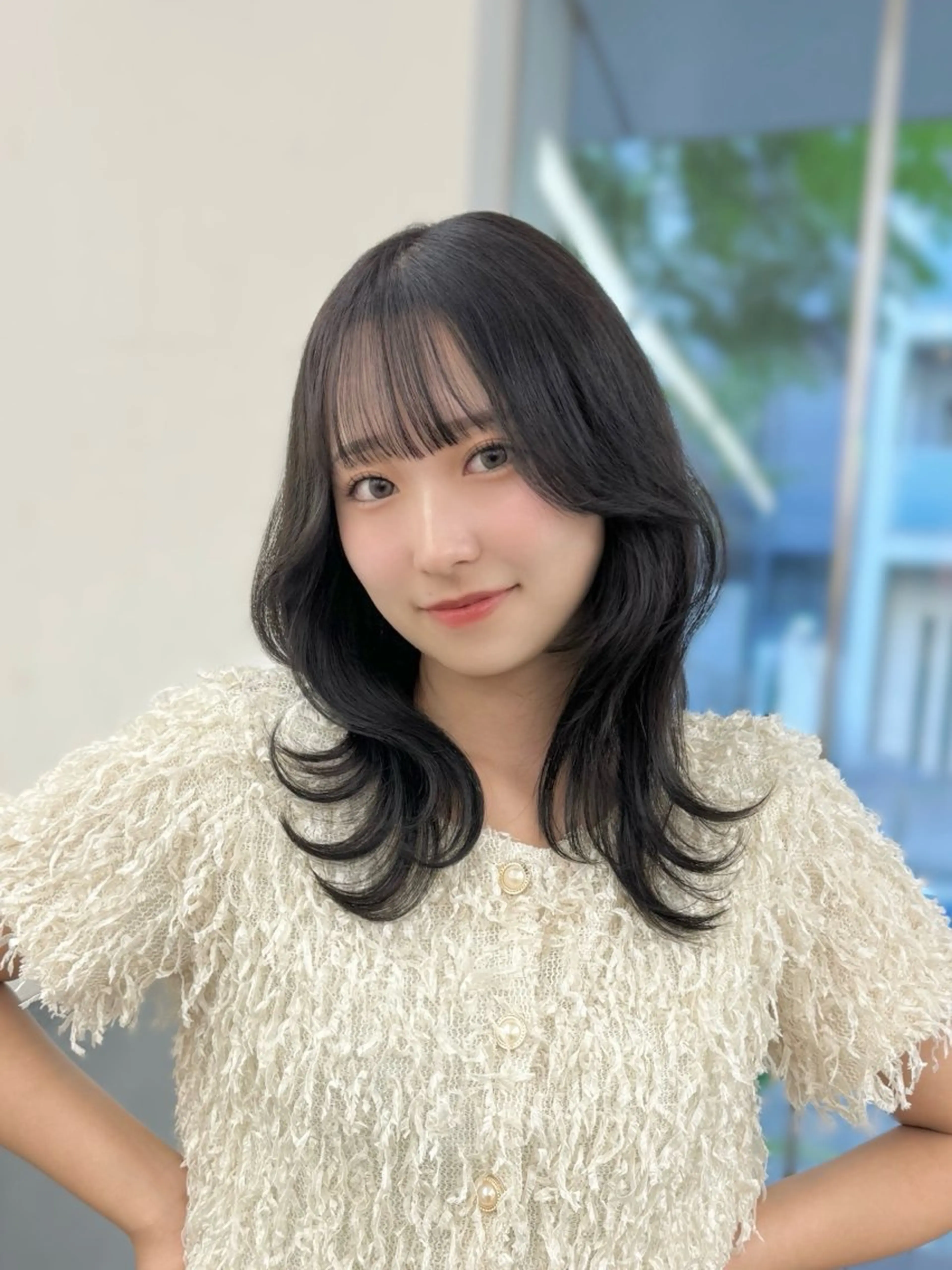 ミディアム カラー カット ヘアカラー トリートメント 🦋韓国系指名No1 店長/圓山 祐也🦋のヘアスタイル