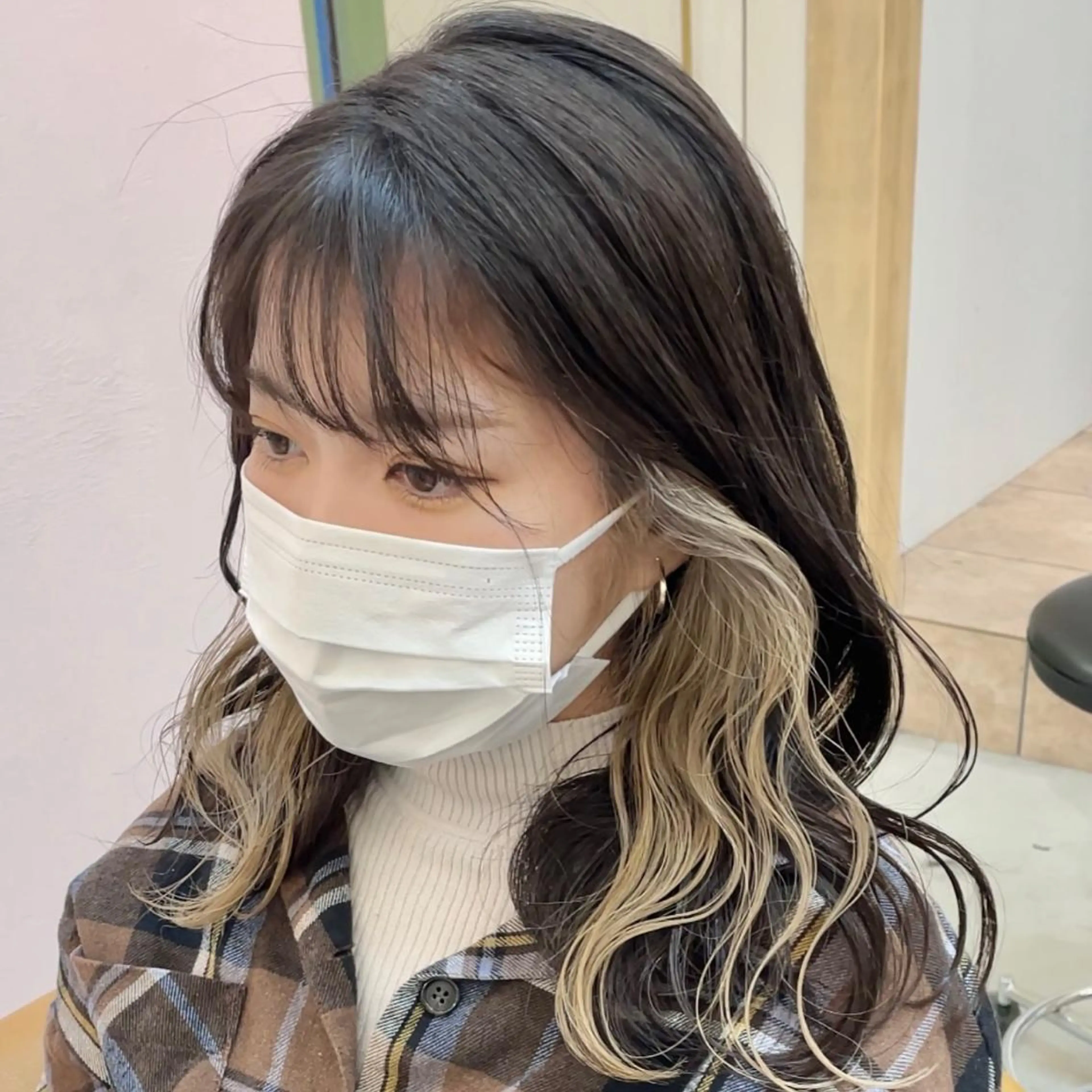 セミロング カラー カット ヘアカラー トリートメント 縮毛/レイヤー 韓国/橋口のヘアスタイル