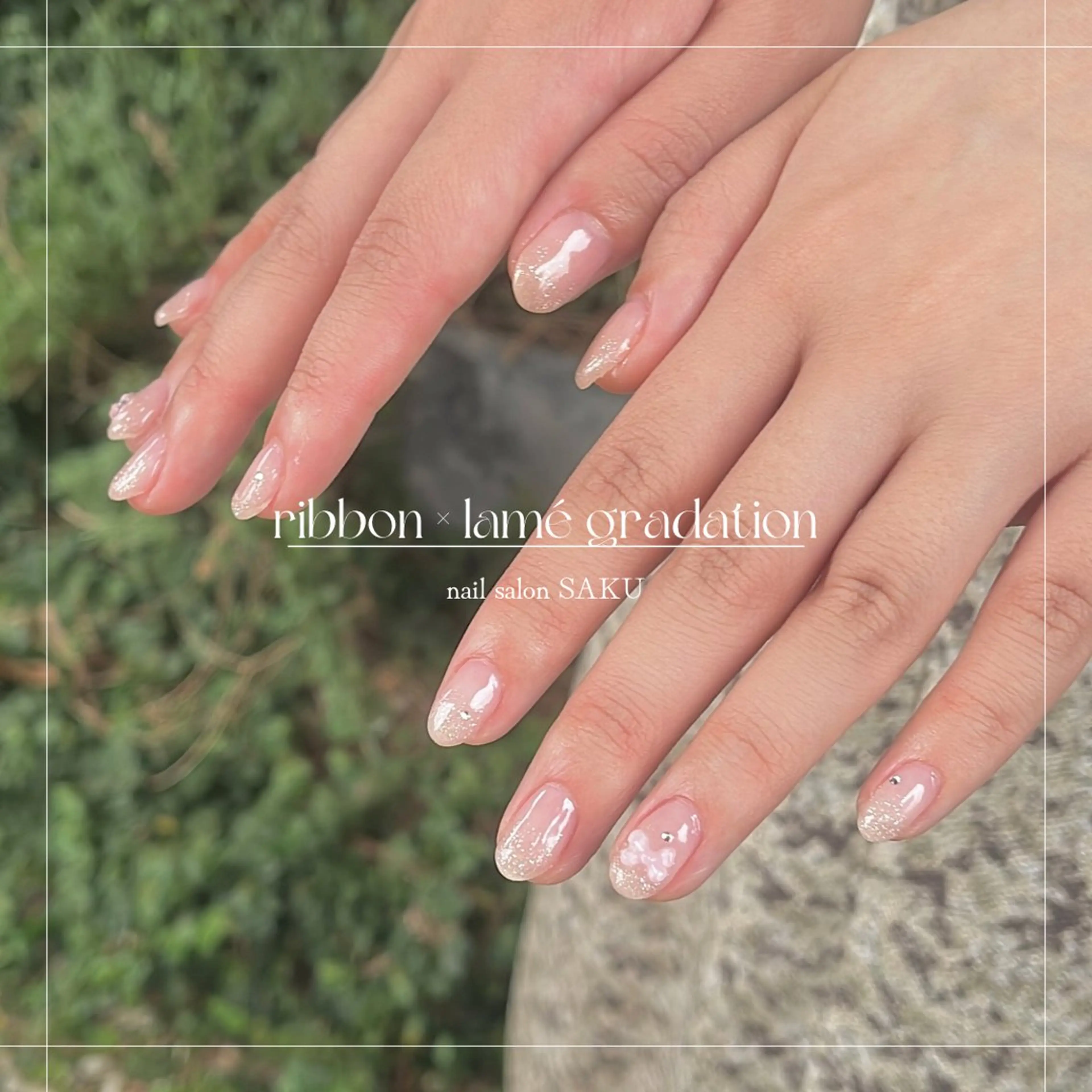 ネイル ニュアンスネイル シンプルネイル ハンドネイル SAKU  nail[サクネイル]所属・SAKU nail 作島茜のネイルデザイン