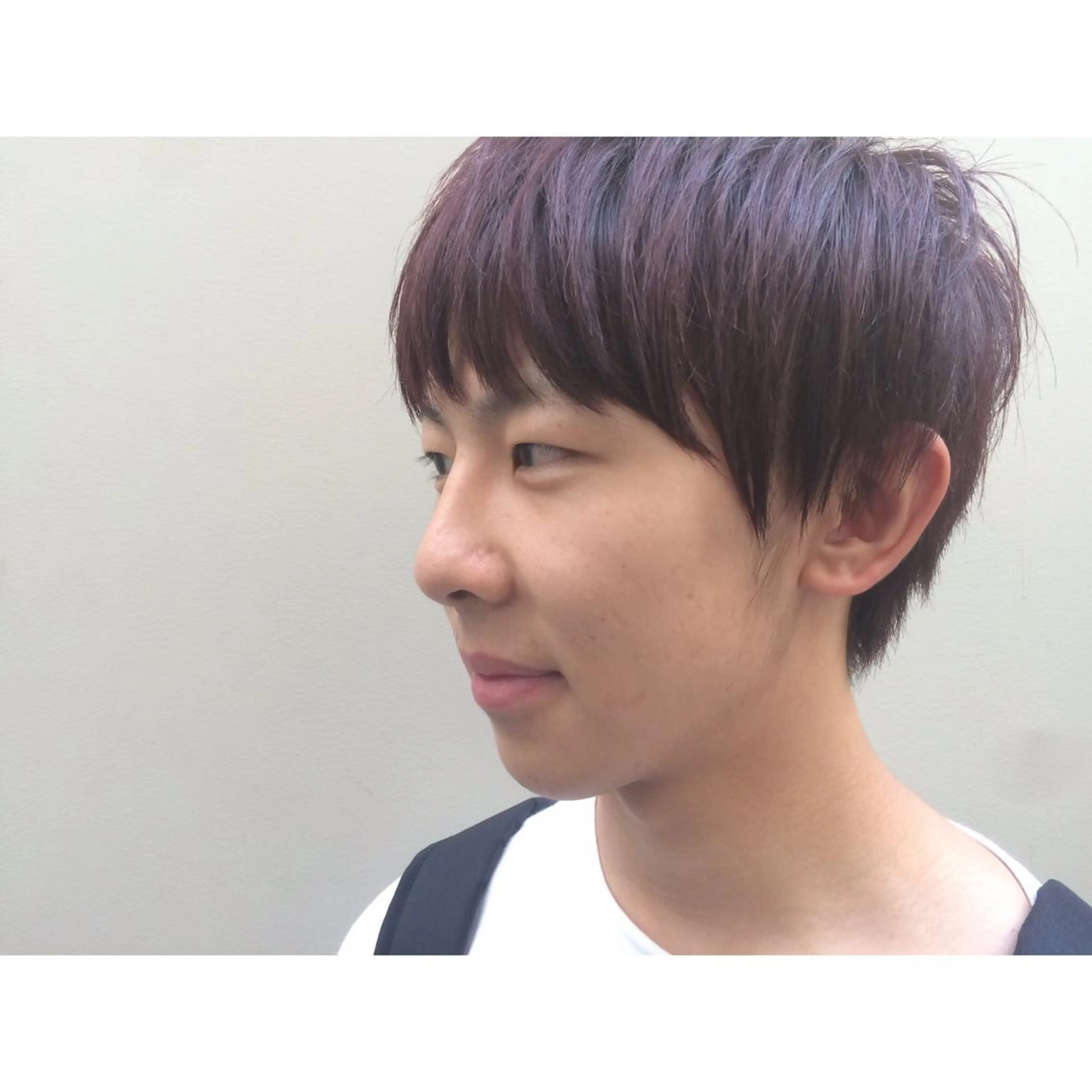 ショート カラー メンズ イルミナカラー レッドカラー 日々所属・谷 大地のヘアスタイル