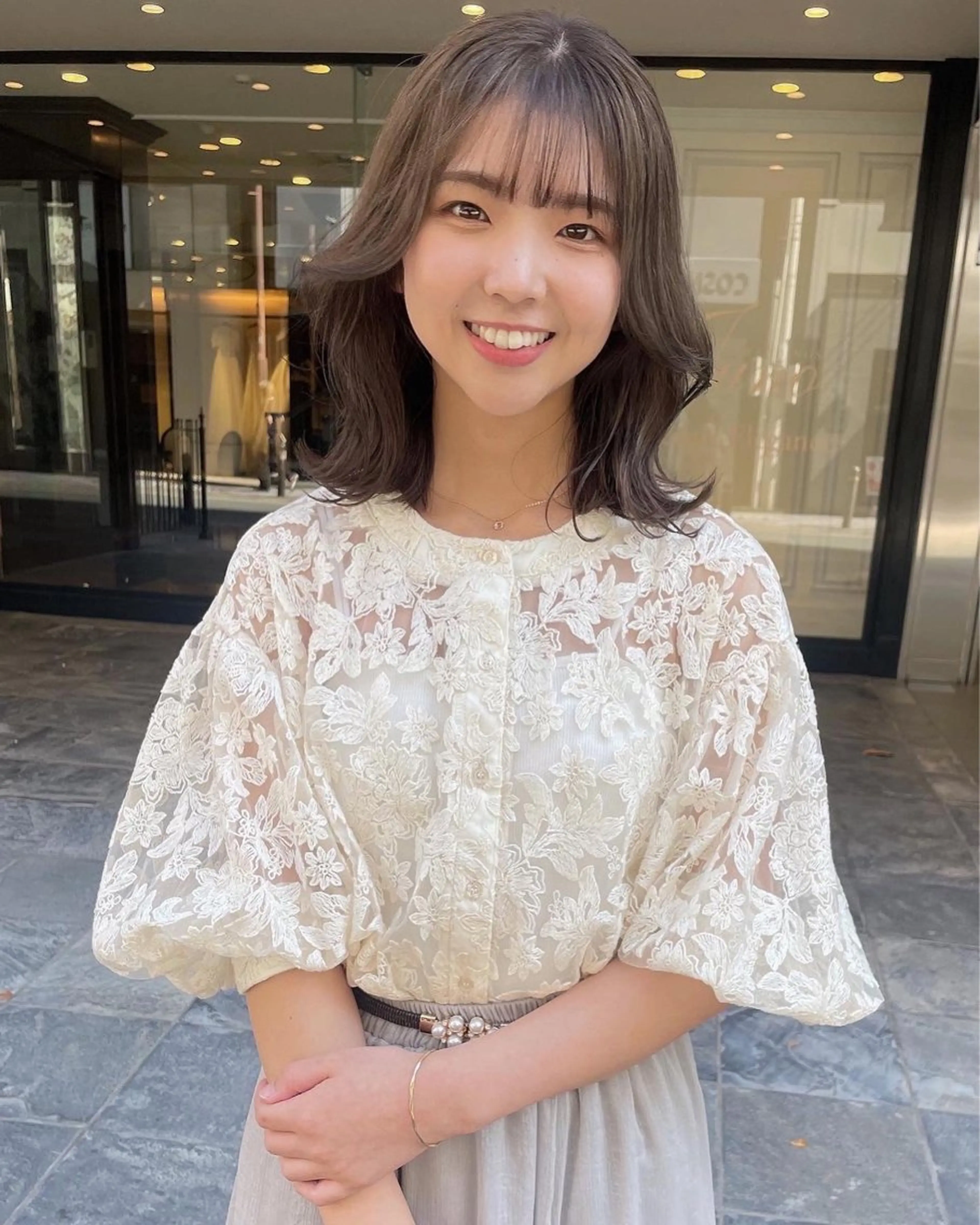 ミディアム ヘアカラー 🌸インナーカラー 🌸藤井春華のヘアスタイル