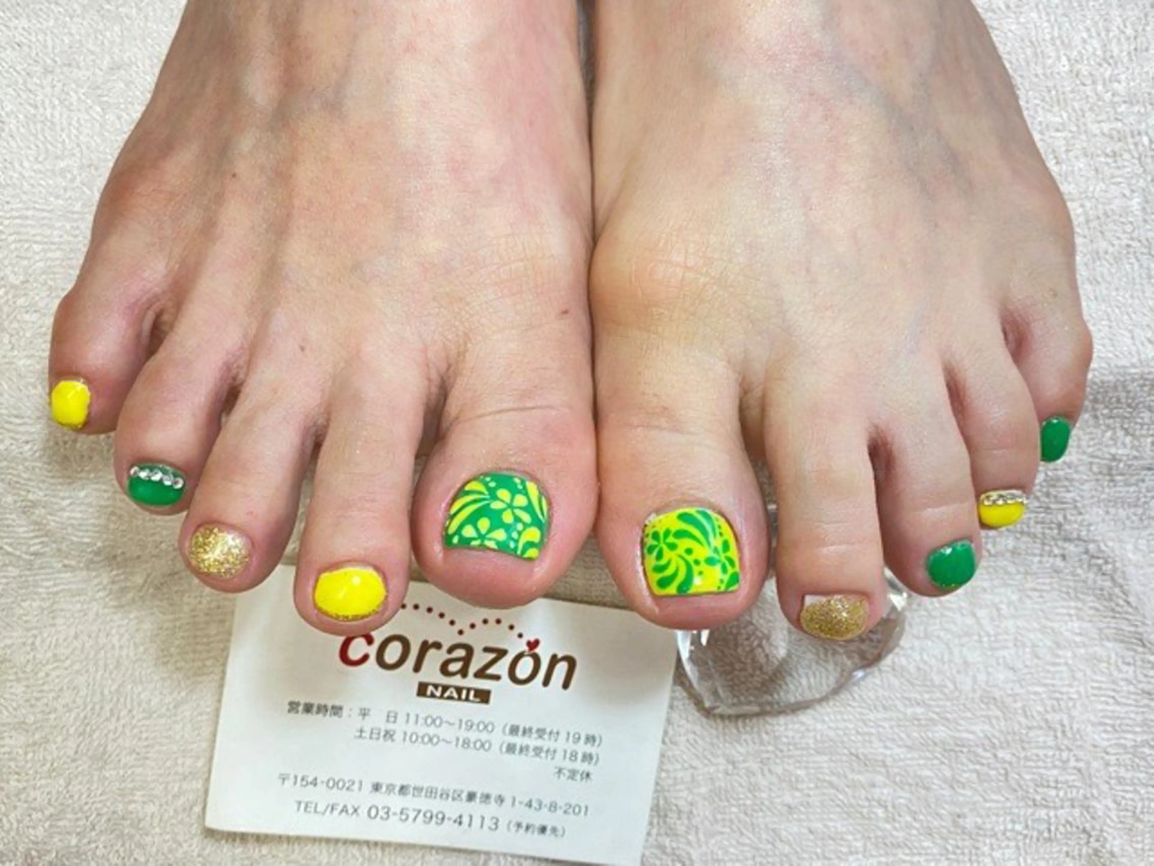 ネイル ブルー フットネイル corazon所属・ネイリスト aicoのネイルデザイン