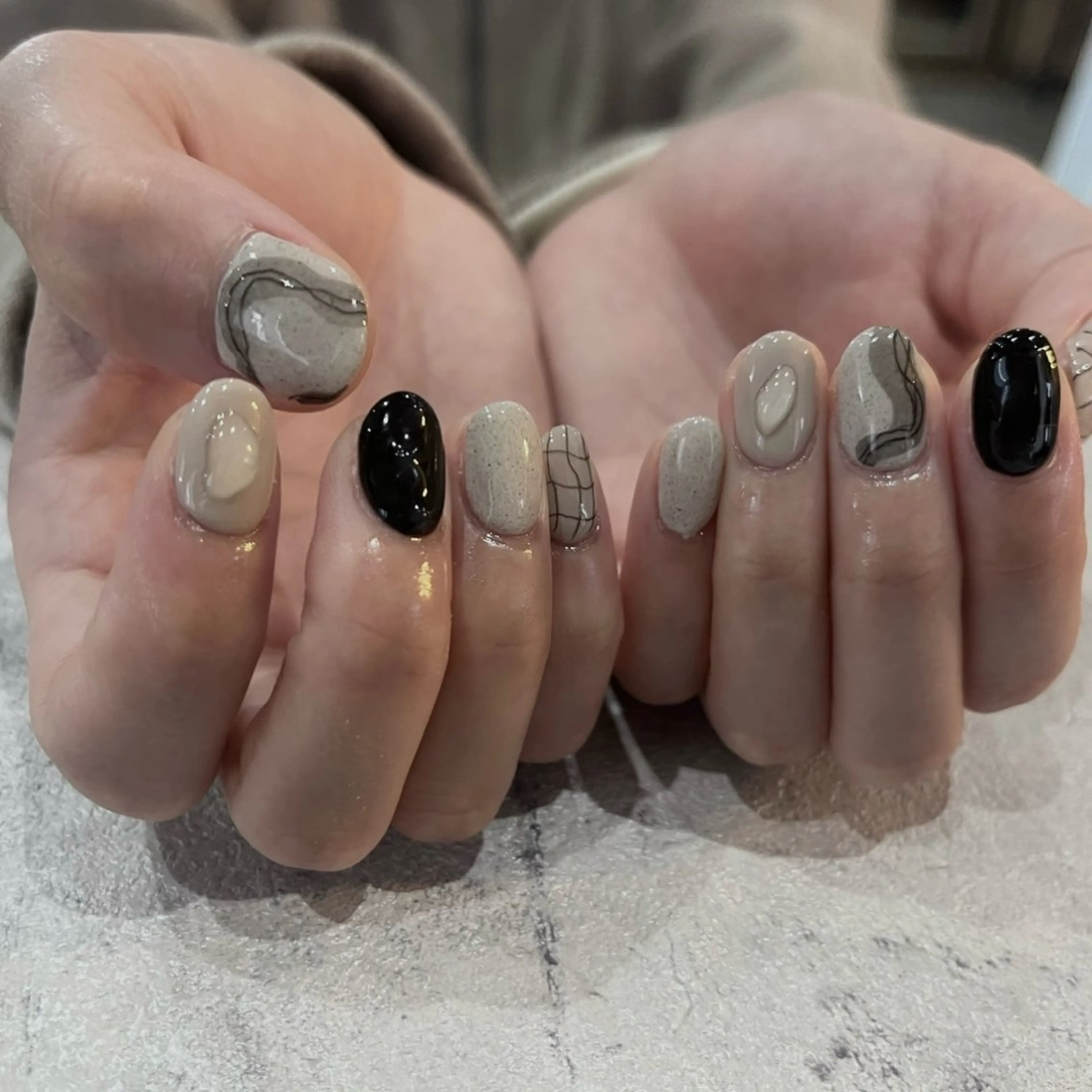 ネイル ニュアンスネイル ハンドネイル scré as Ételのネイルデザイン