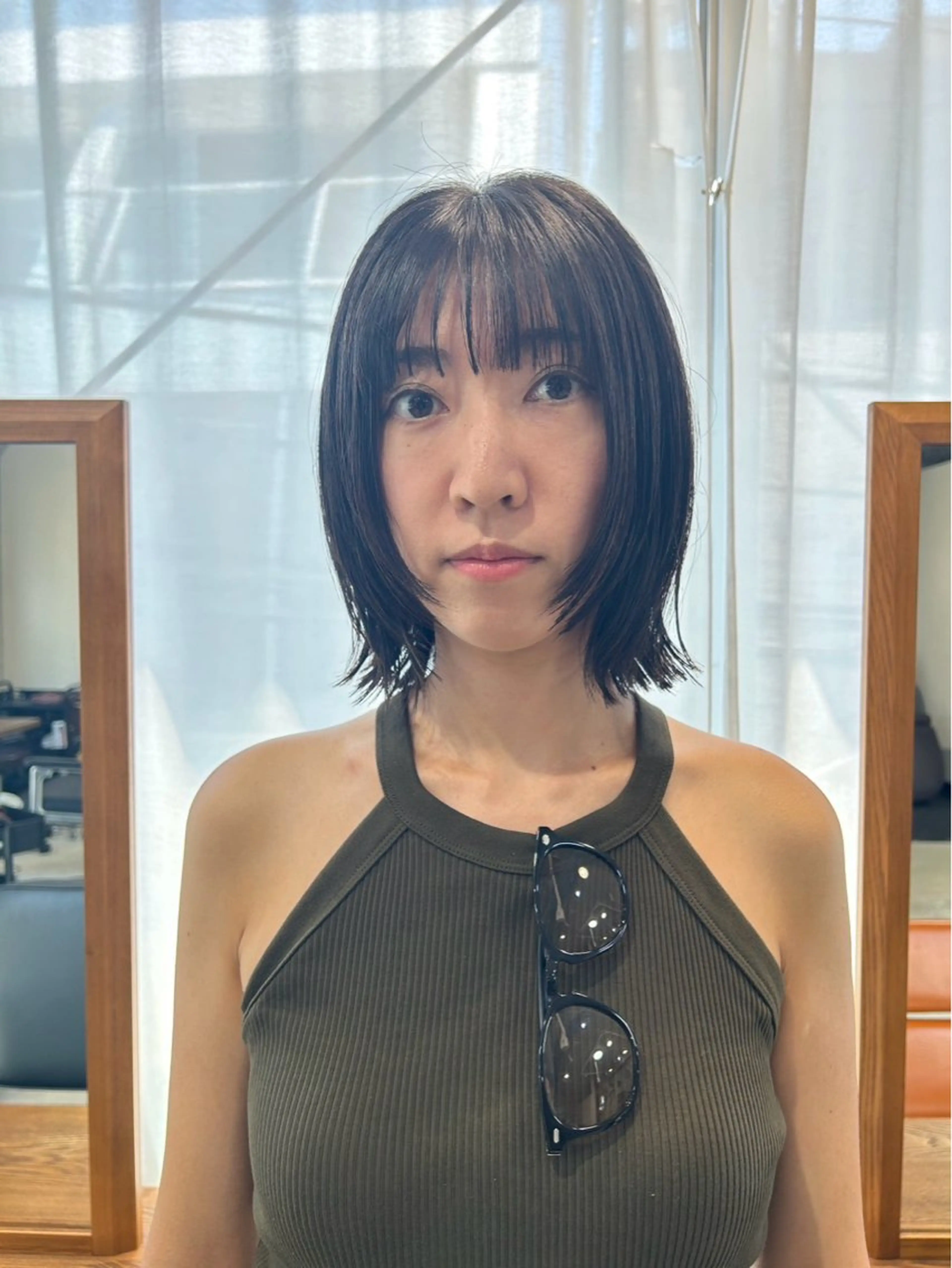 ショート ボブレイヤー ボブ 顔周りカット レイヤーカット カット les baladins du miroir所属・🍃YURI 🍃のヘアスタイル