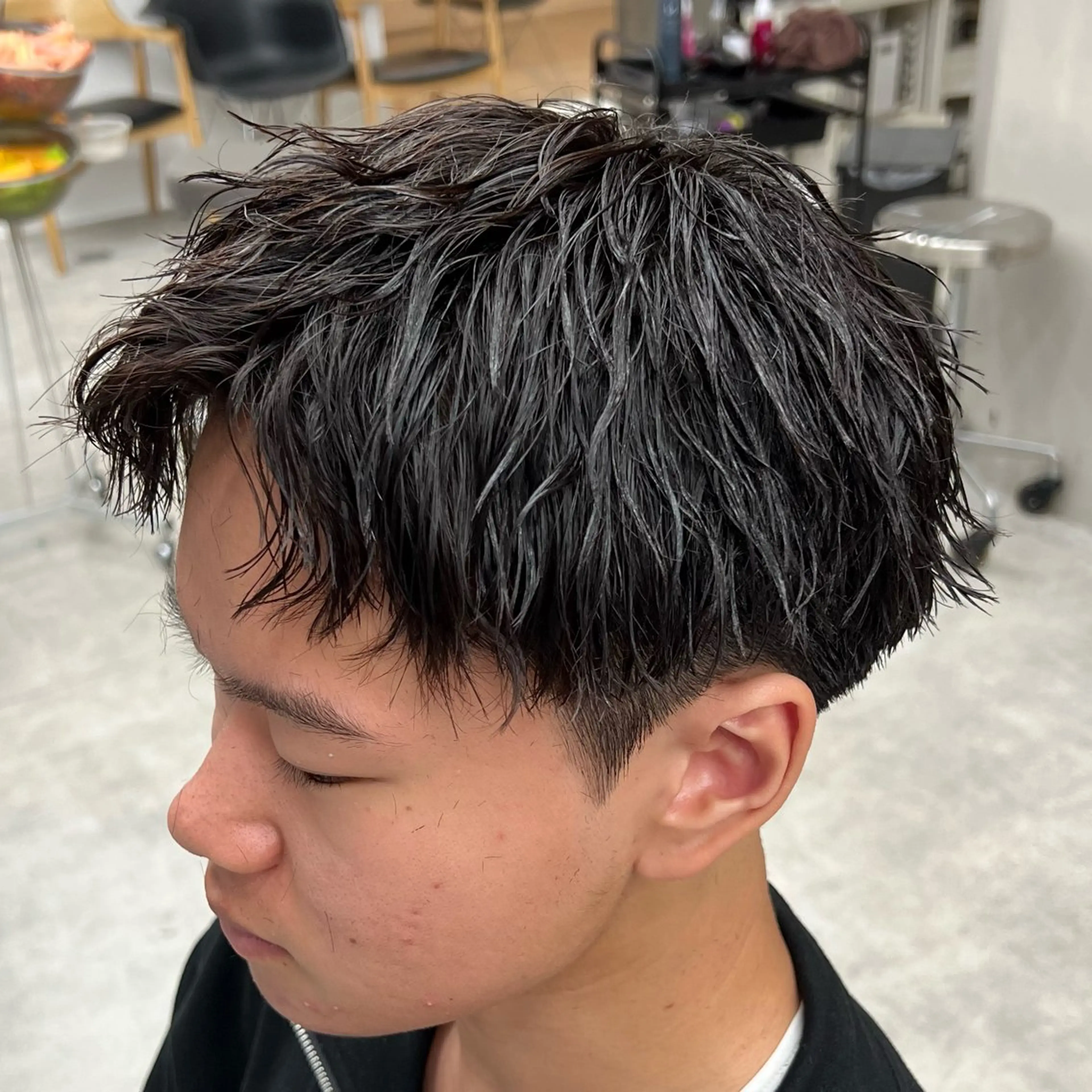 ショート パーマ メンズ カット パーマ メンズパーマ/波巻き 新潟/万代/夏芽🎀のヘアスタイル