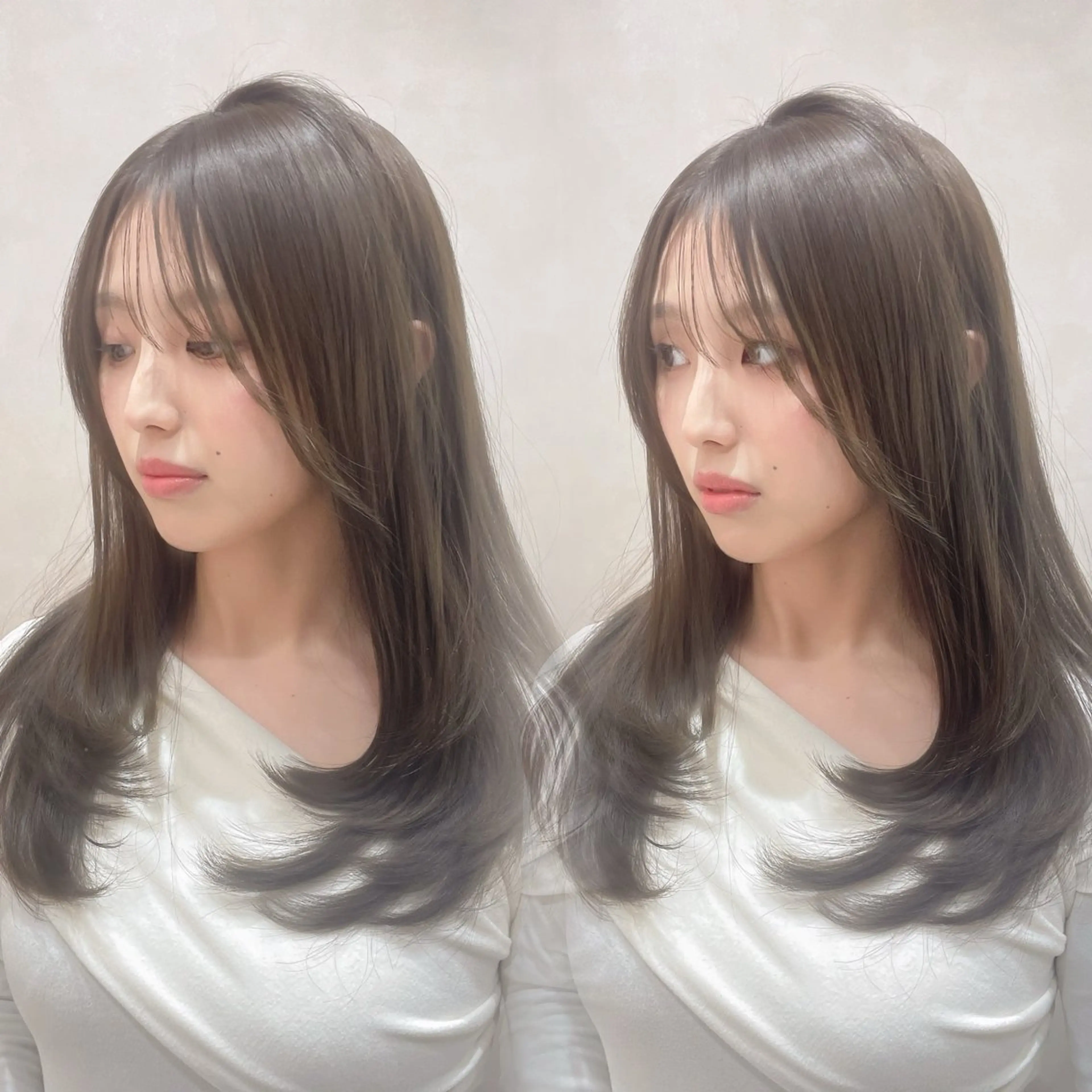 ロング カラー カット ヘアカラー トリートメント MIRAC所属・Ryoichi⛓️ 韓国ヘア/ハイトーンのヘアスタイル