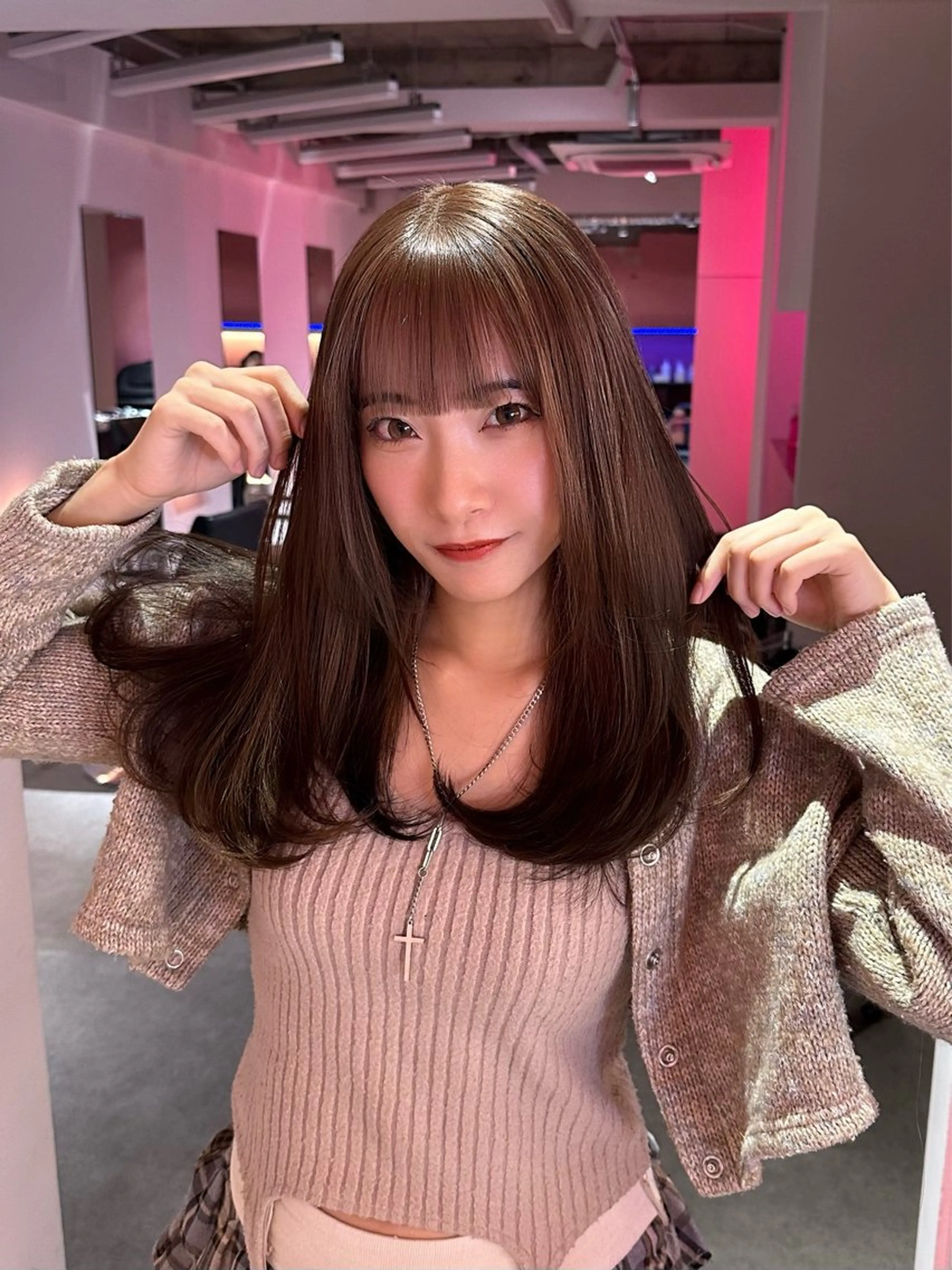 セミロング カラー ベージュカラー ブリーチ 透明感カラー ブリーチカラー 特化/MAHIROのヘアスタイル