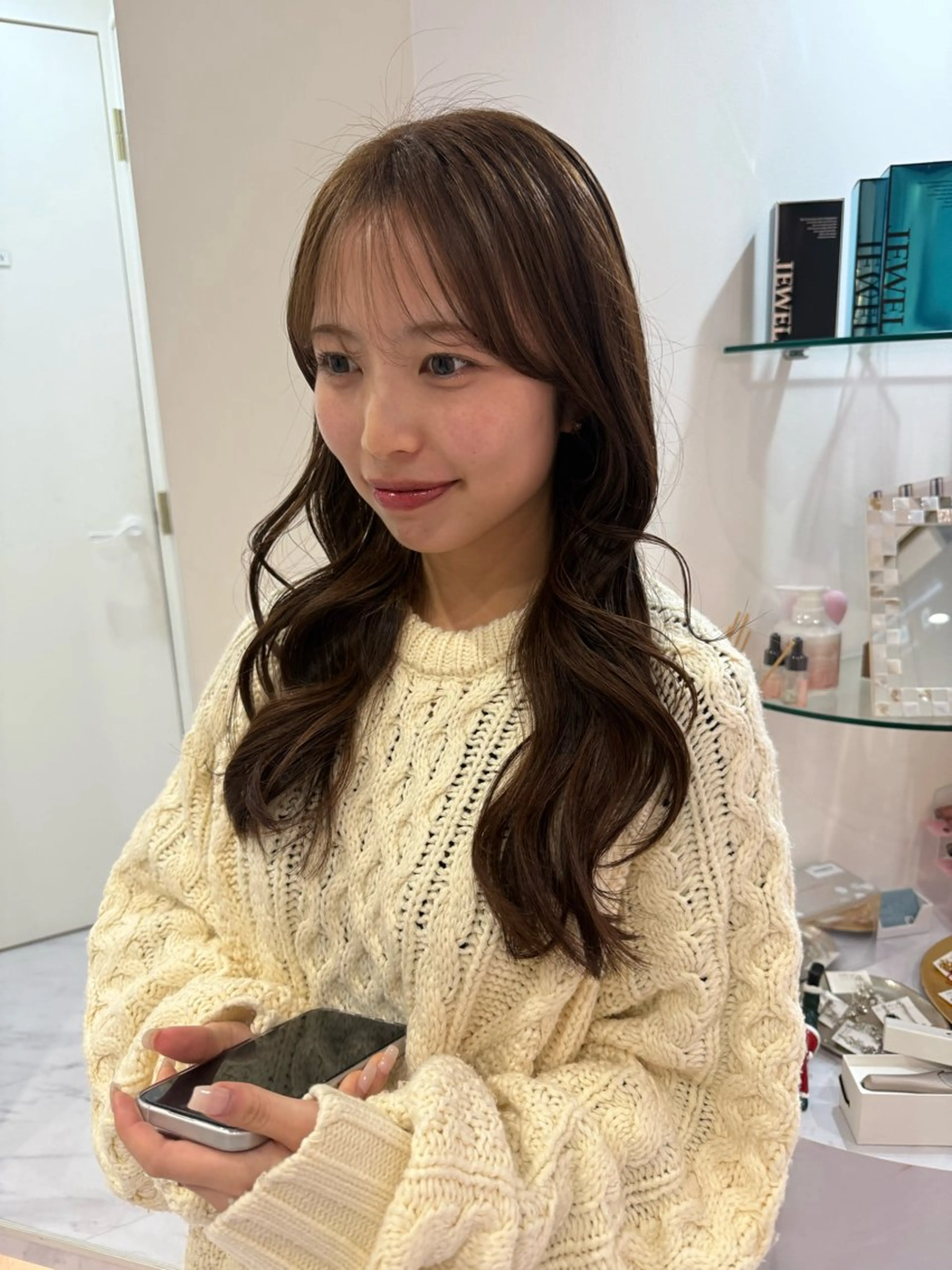 ロング カラー ブラウンカラー チョコレートブラウン ダブルカラー ともか 名駅/ワンカラーのヘアスタイル