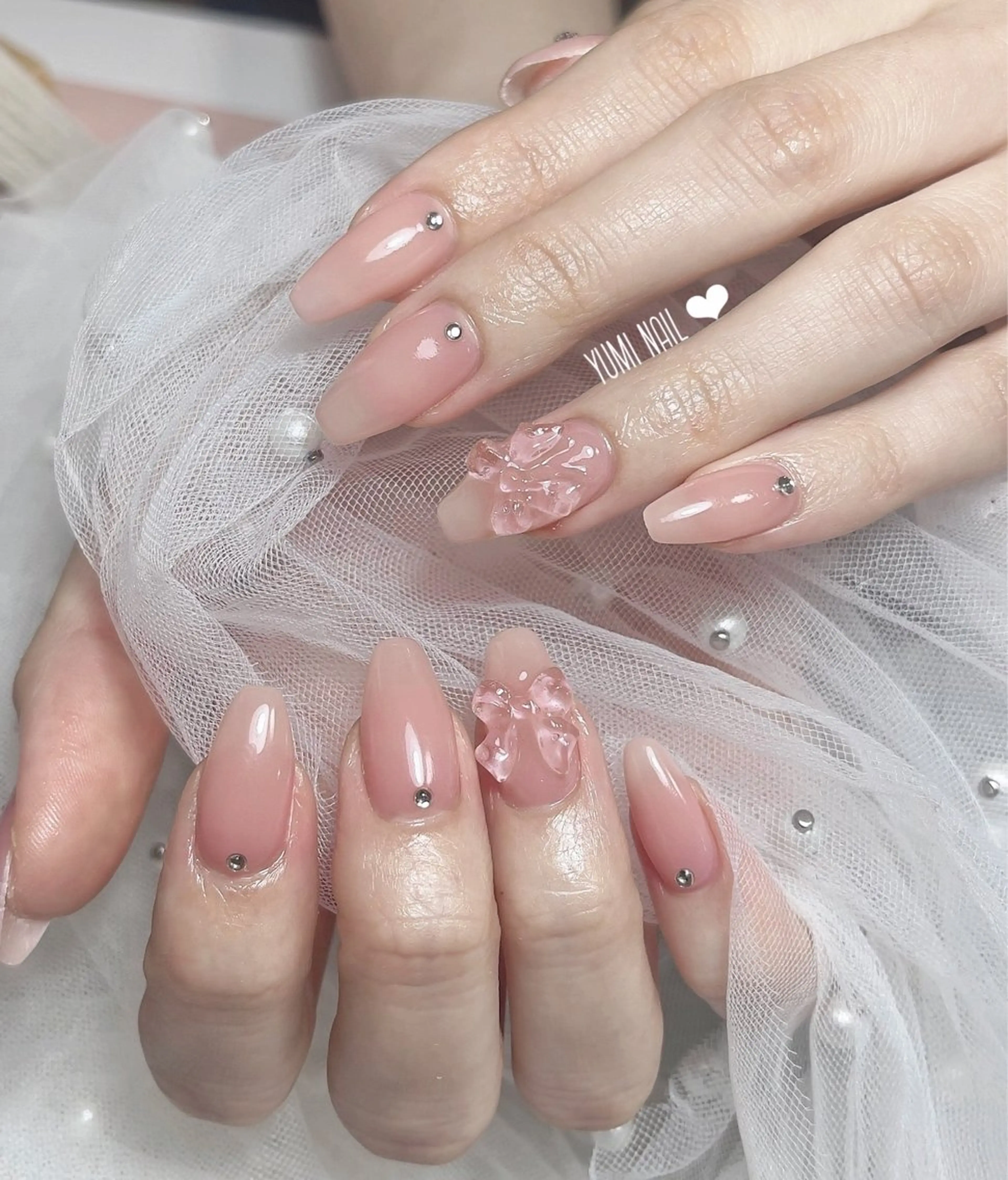 ネイル 𝐲𝐮𝐦𝐢🎀 長さ出しデザイン専門のネイルデザイン