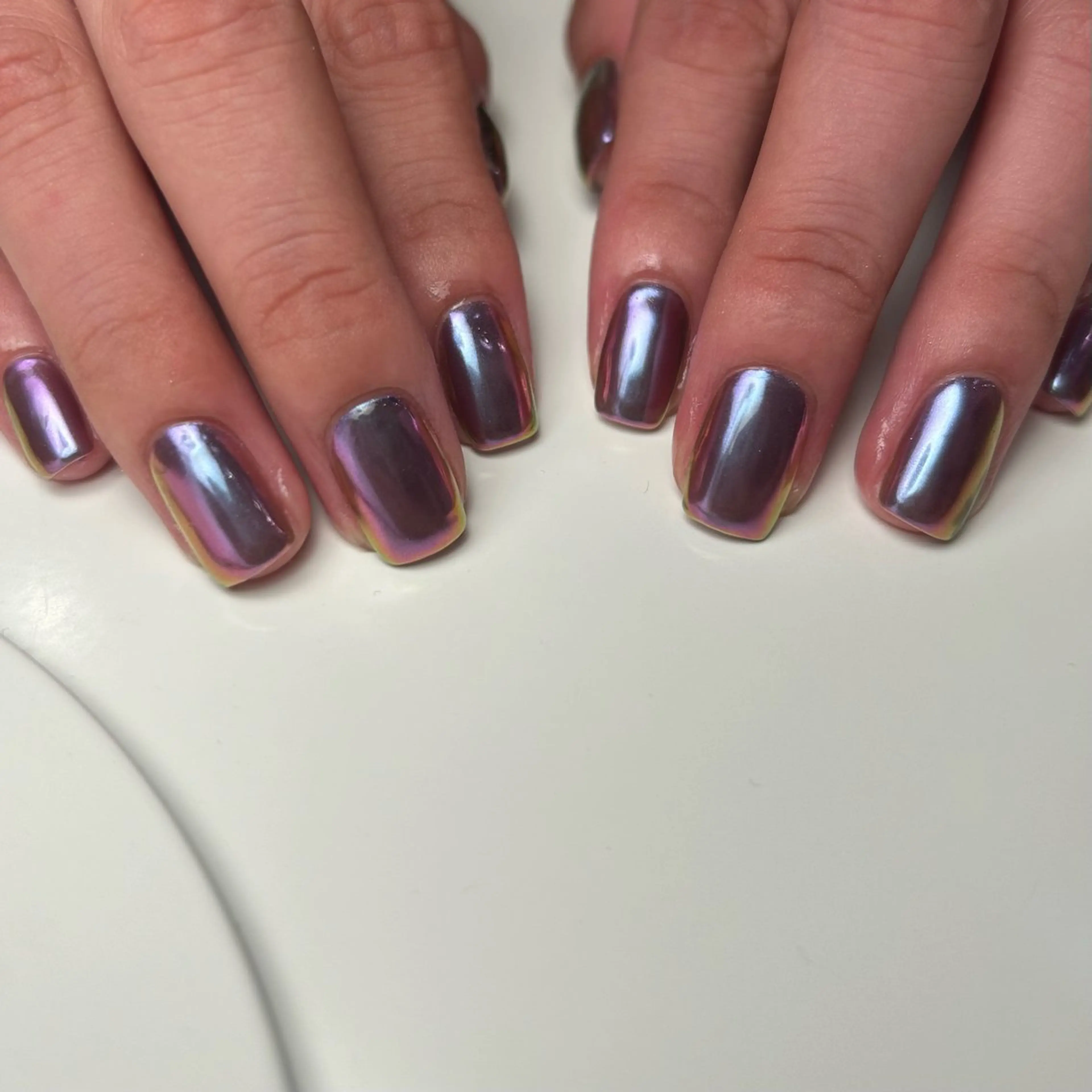 ネイル ミラーネイル ワンカラーネイル Yumi 広尾|恵比寿ネイルのネイルデザイン