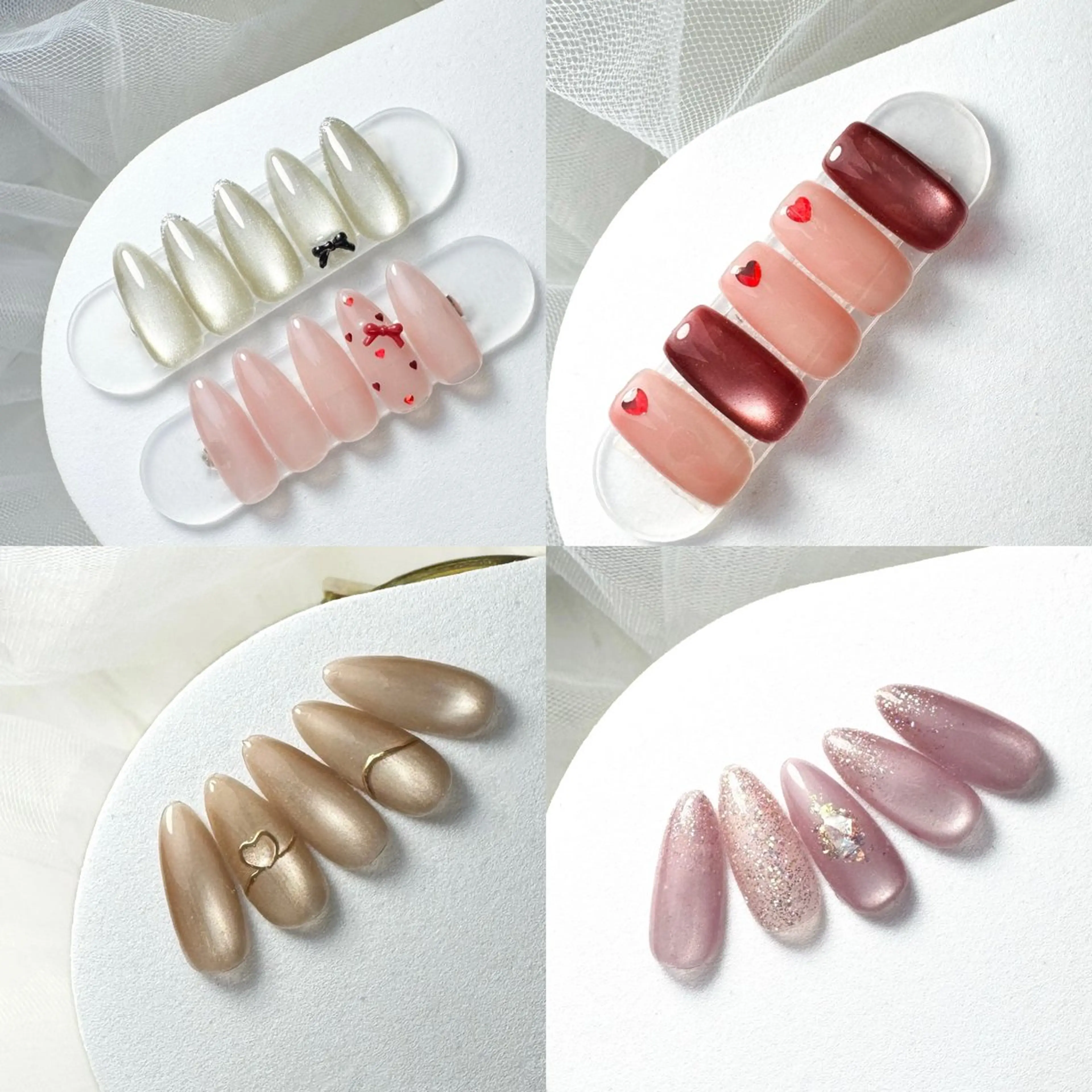 ネイル リボン ハンドネイル KUON 本町・堺筋本町・北浜のネイルデザイン