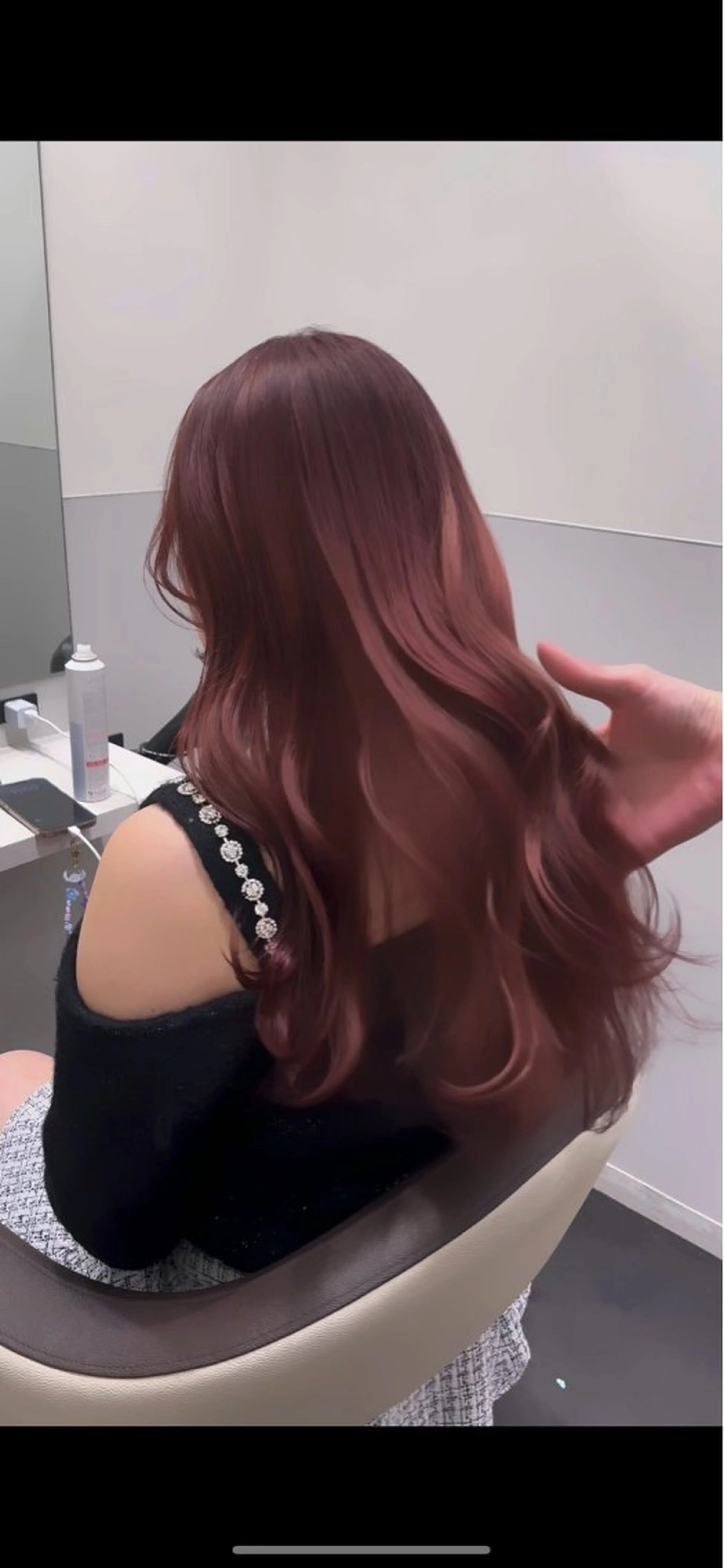 ロング カラー ボルドーカラー ヘアカラー トリートメント 🦋レイヤーカット ミドリカワ🦋のヘアスタイル