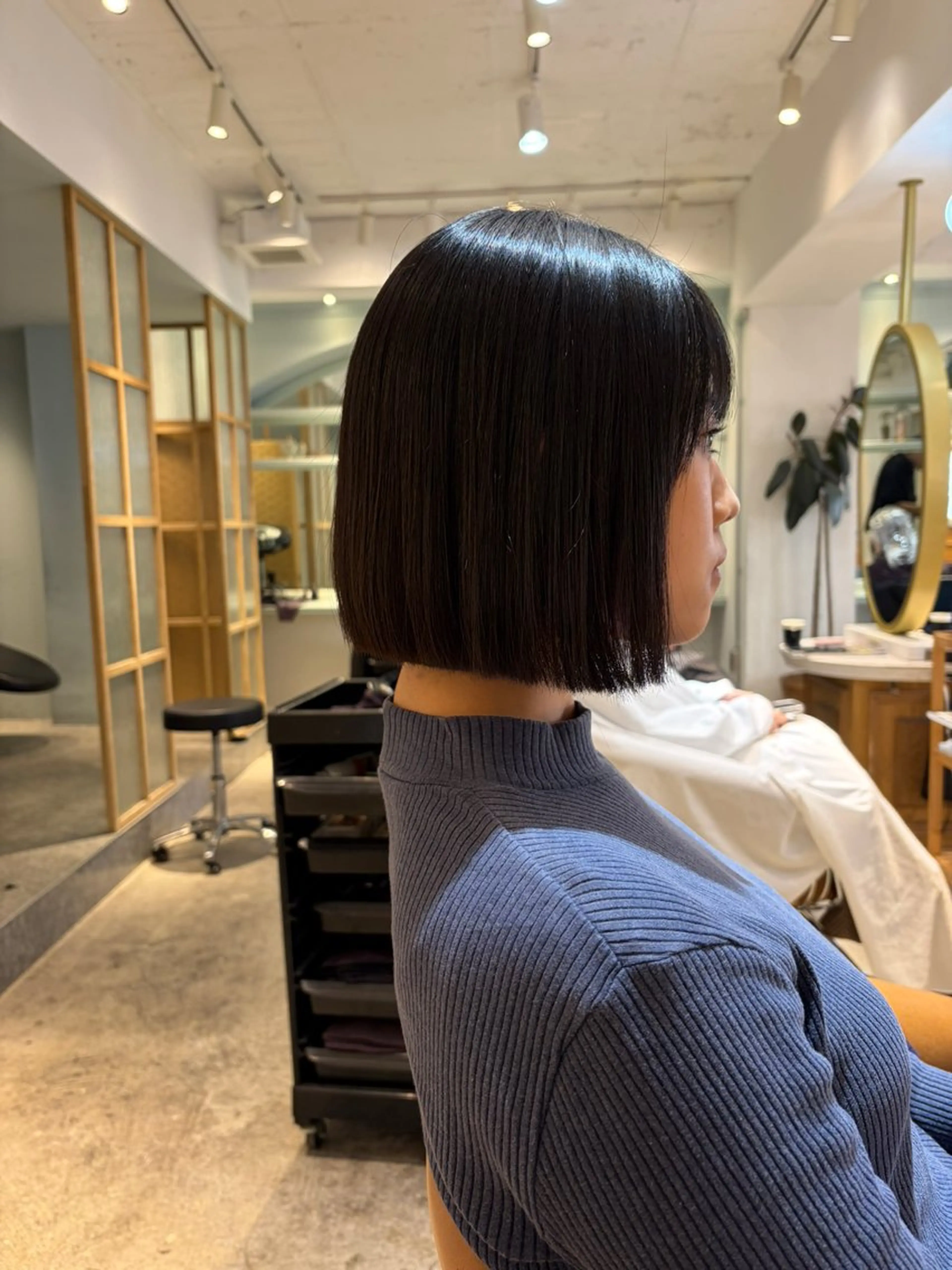 ミディアム ボブ 髪質改善 縮毛矯正 カット ヘアカラー トリートメント ヘアセット 髪質改善/ボブ /韓国/erikoのヘアスタイル